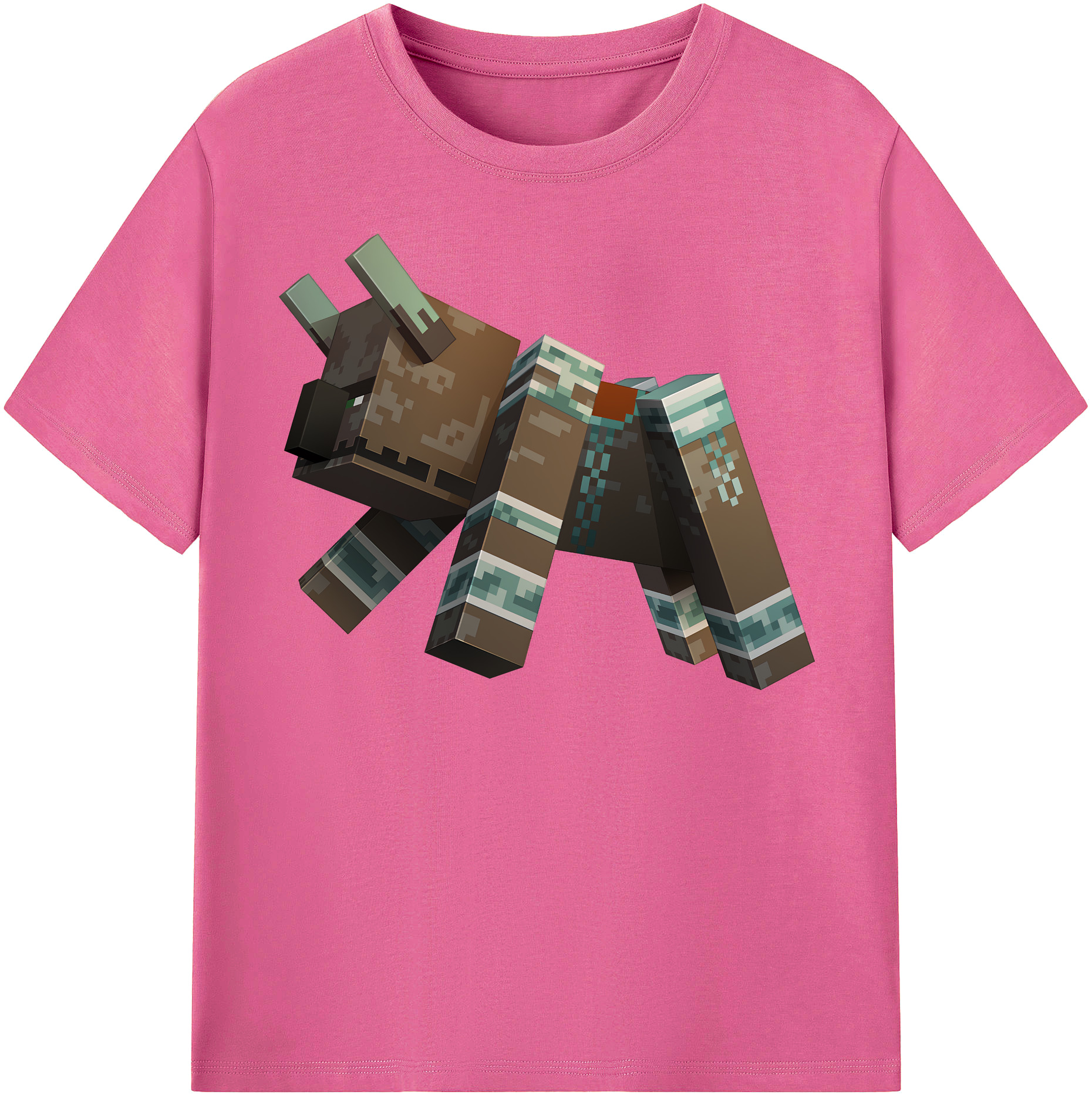 （画像用） マインクラフト ブロックの世界 Minecraft MC Block world レディースカジュアルプリントTシャツ（綿100％）