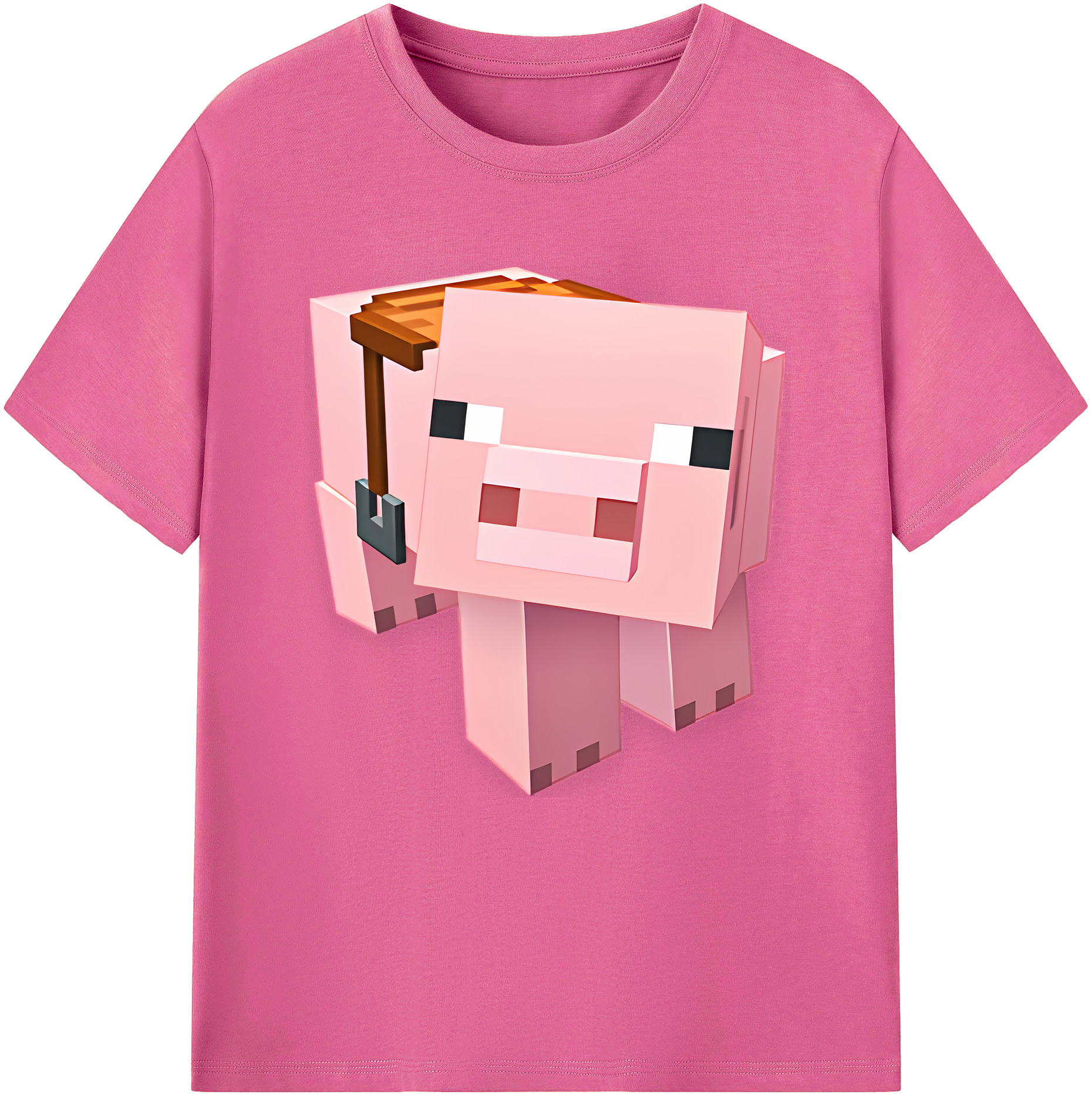 （画像用） マインクラフト ブロックの世界 Minecraft MC Block world レディースカジュアルプリントTシャツ（綿100％）
