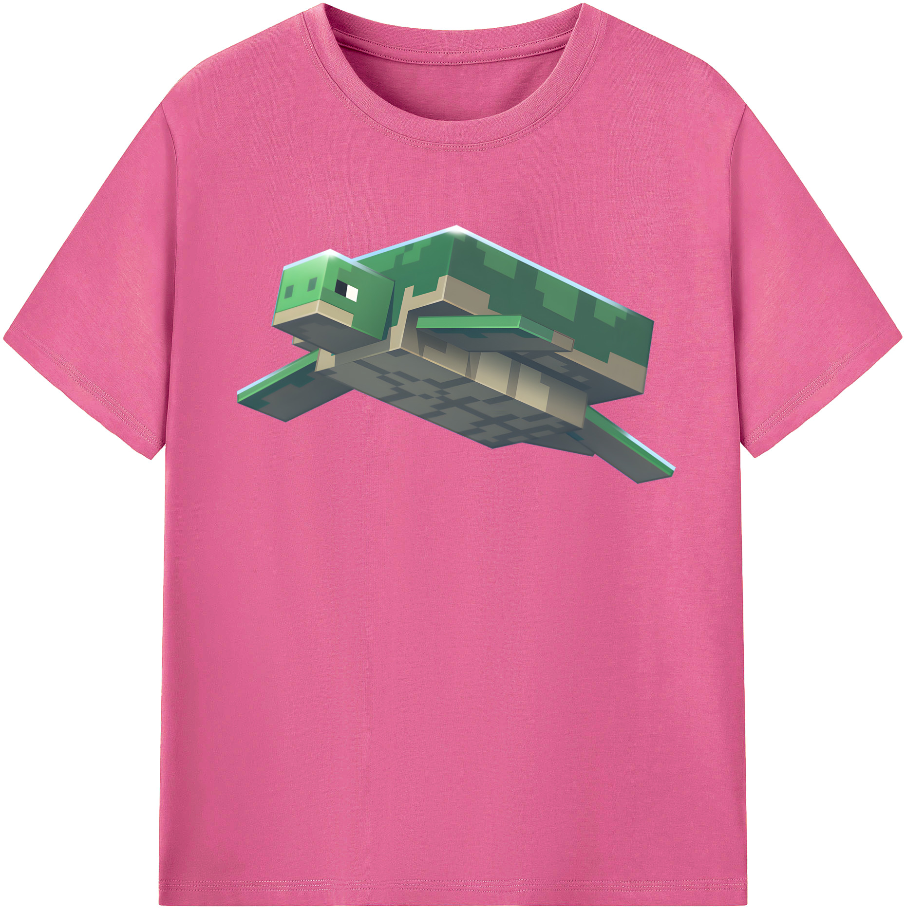 （画像用） マインクラフト ブロックの世界 Minecraft MC Block world レディースカジュアルプリントTシャツ（綿100％）