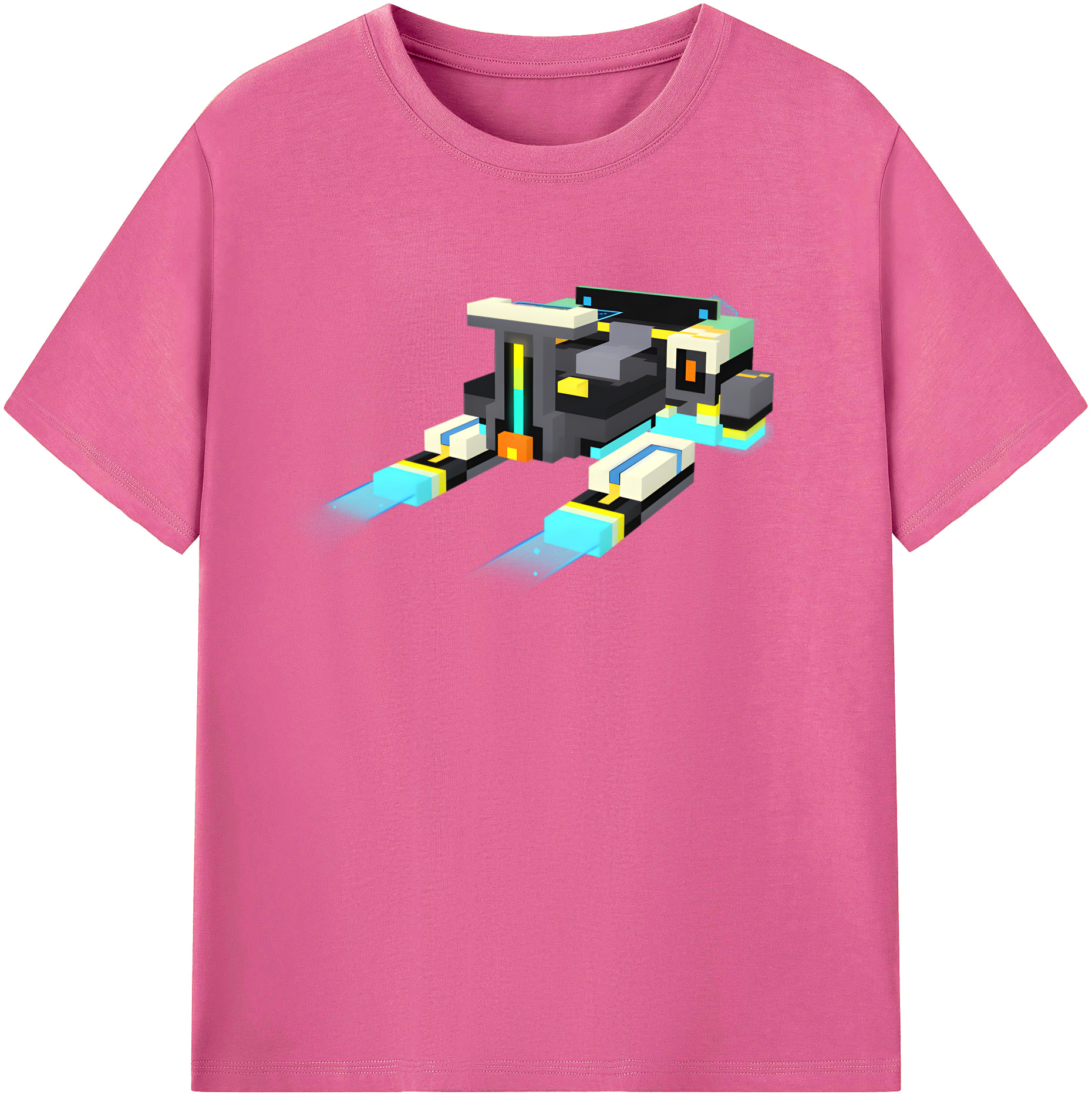 （画像用） マインクラフト ブロックの世界 Minecraft MC Block world レディースカジュアルプリントTシャツ（綿100％）