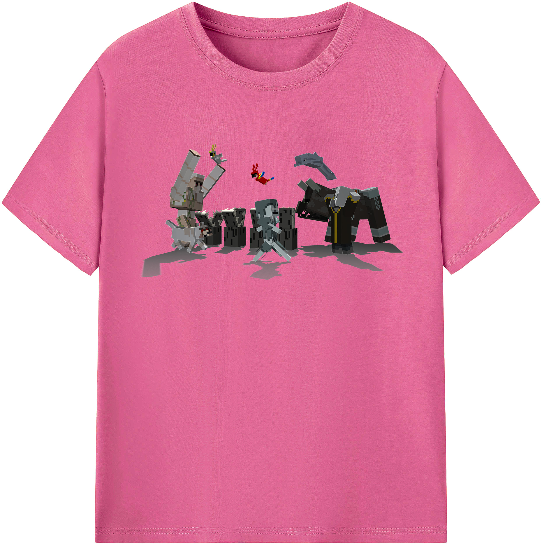（画像用） マインクラフト ブロックの世界 Minecraft MC Block world レディースカジュアルプリントTシャツ（綿100％）