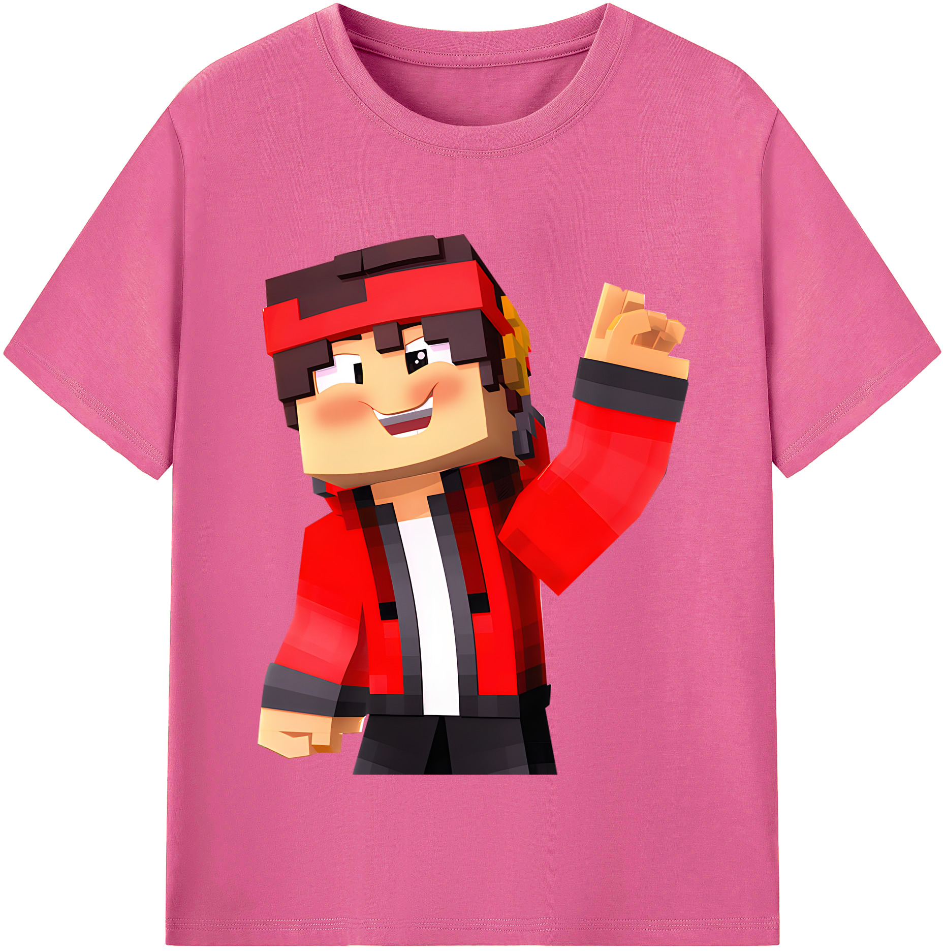 （画像用） マインクラフト ブロックの世界 Minecraft MC Block world レディースカジュアルプリントTシャツ（綿100％）