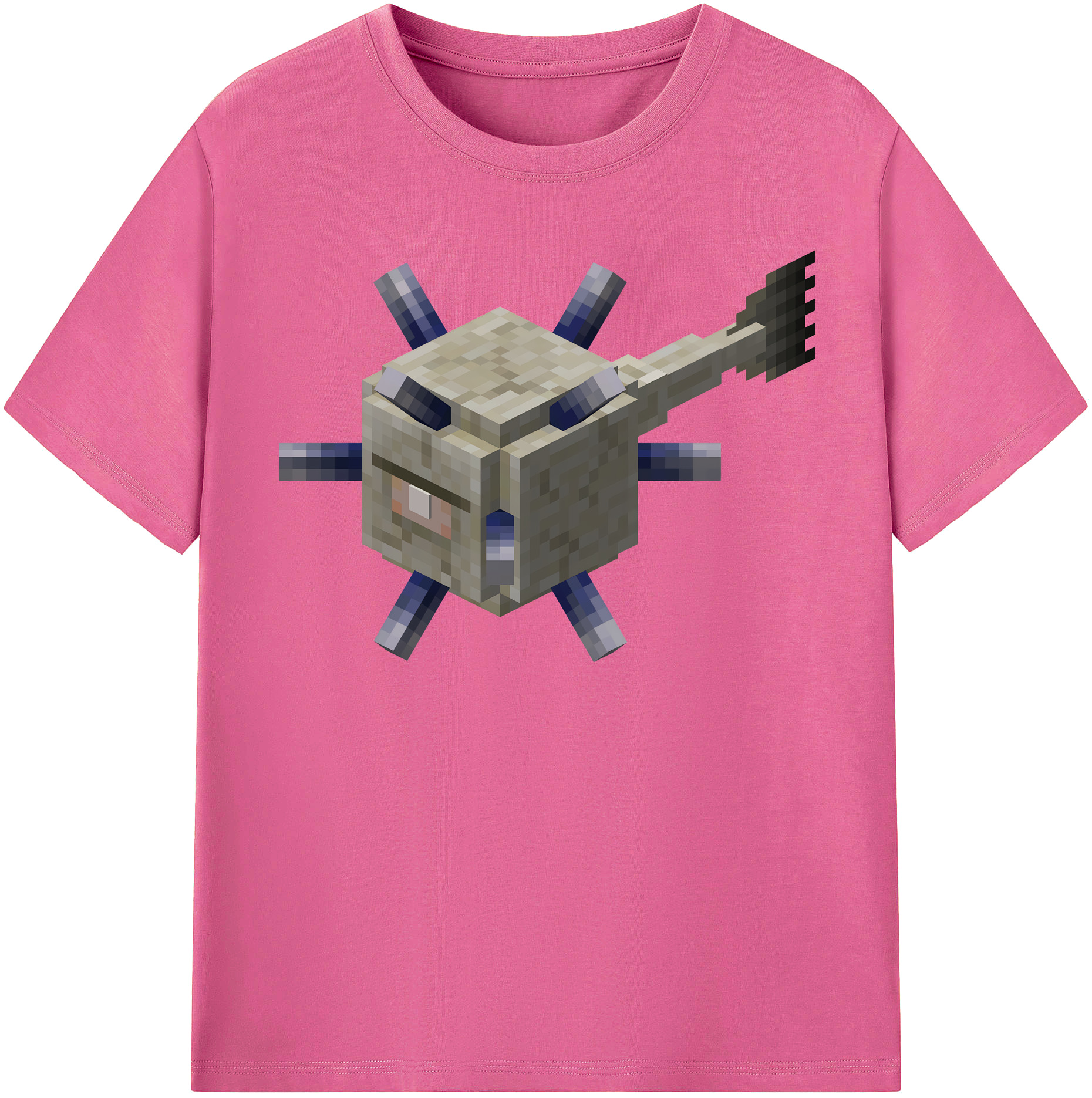 （画像用） マインクラフト ブロックの世界 Minecraft MC Block world レディースカジュアルプリントTシャツ（綿100％）
