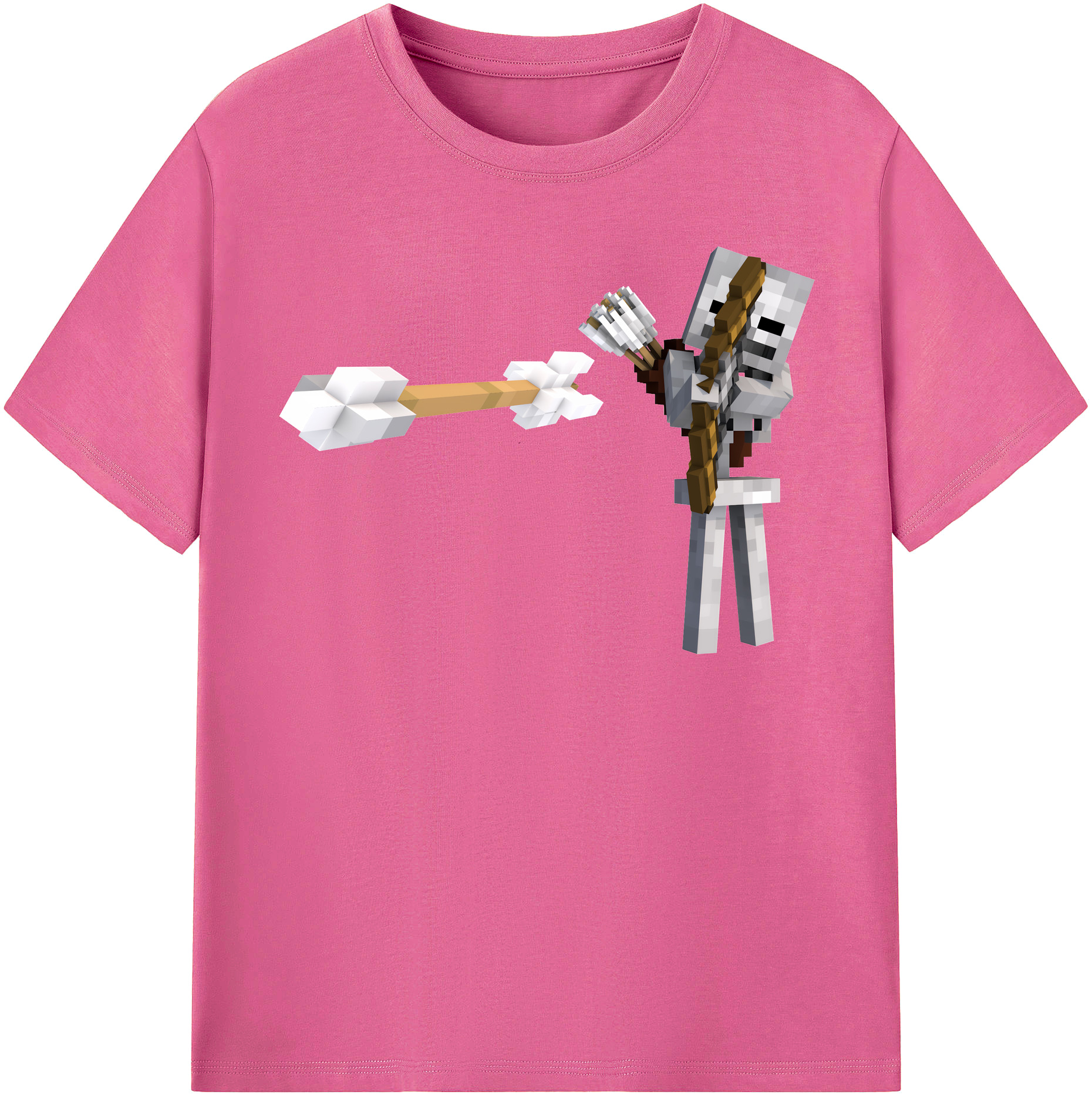 （画像用） マインクラフト ブロックの世界 Minecraft MC Block world レディースカジュアルプリントTシャツ（綿100％）