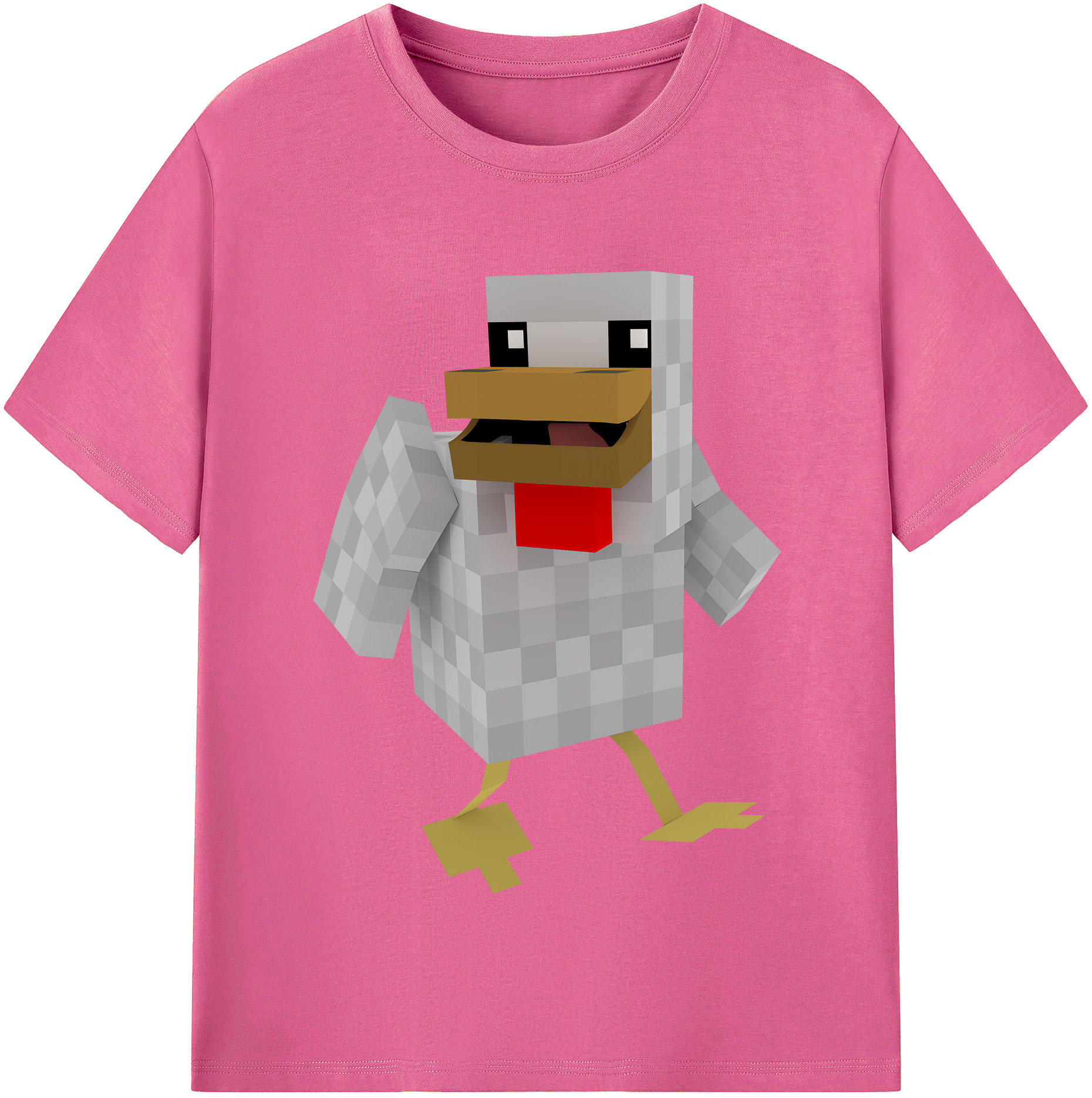 （画像用） マインクラフト ブロックの世界 Minecraft MC Block world レディースカジュアルプリントTシャツ（綿100％）