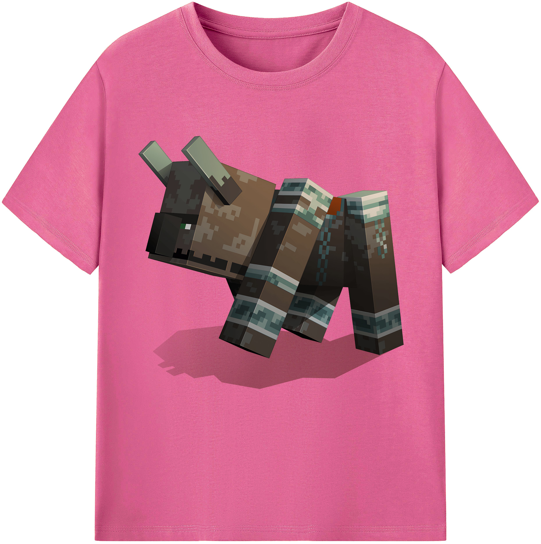 （画像用） マインクラフト ブロックの世界 Minecraft MC Block world レディースカジュアルプリントTシャツ（綿100％）