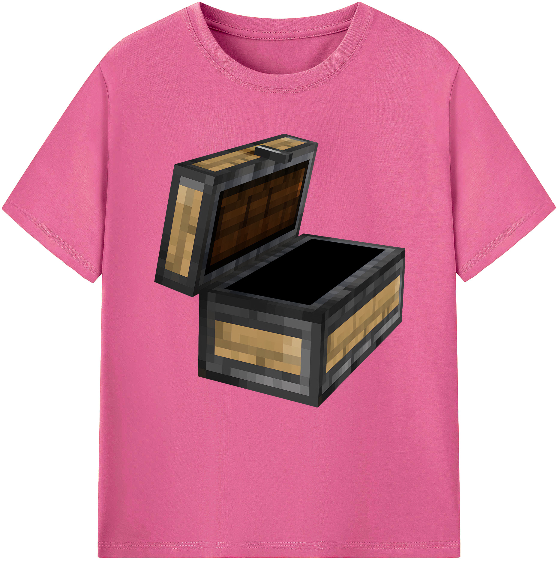（画像用） マインクラフト ブロックの世界 Minecraft MC Block world レディースカジュアルプリントTシャツ（綿100％）