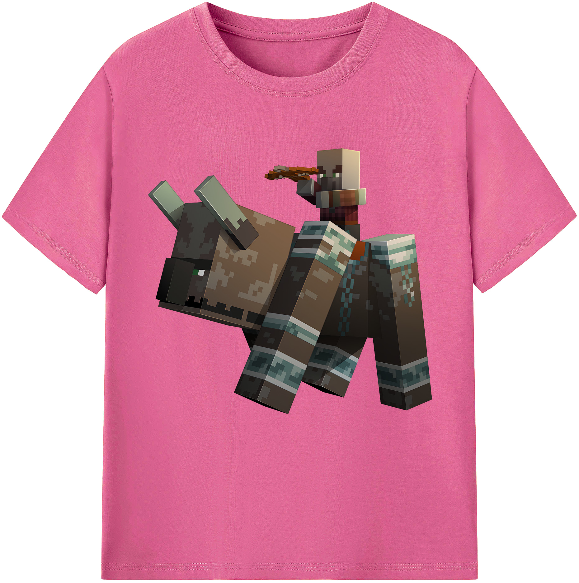 （画像用） マインクラフト ブロックの世界 Minecraft MC Block world レディースカジュアルプリントTシャツ（綿100％）