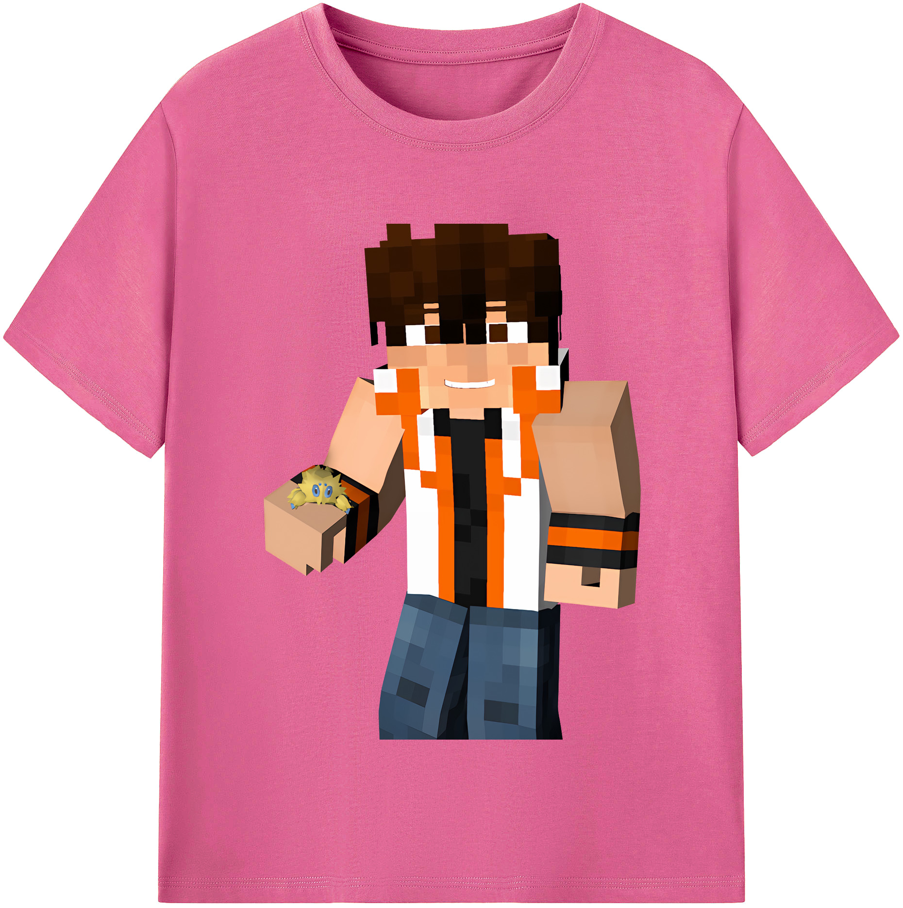 （画像用） マインクラフト ブロックの世界 Minecraft MC Block world レディースカジュアルプリントTシャツ（綿100％）