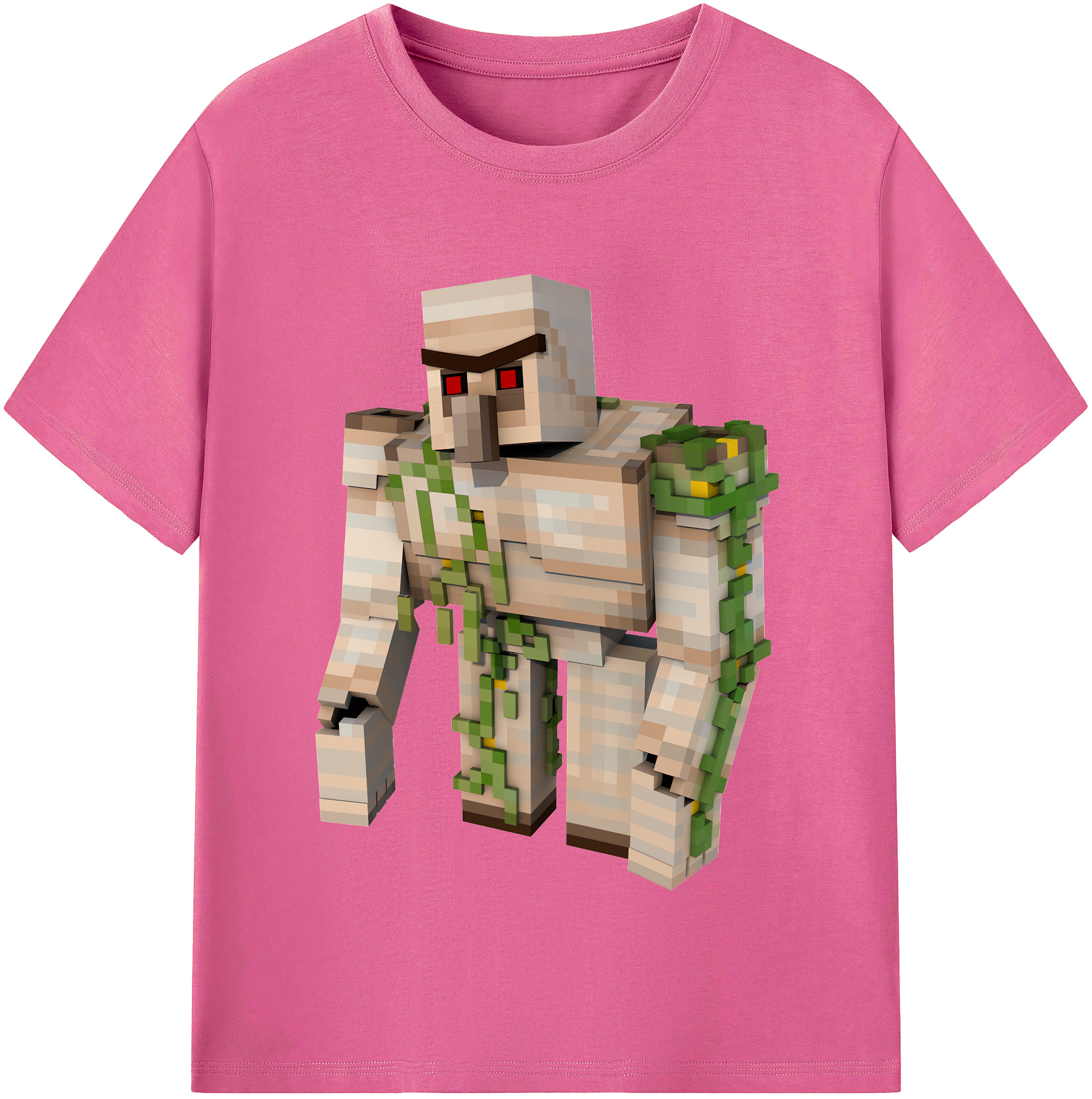（画像用） マインクラフト ブロックの世界 Minecraft MC Block world レディースカジュアルプリントTシャツ（綿100％）