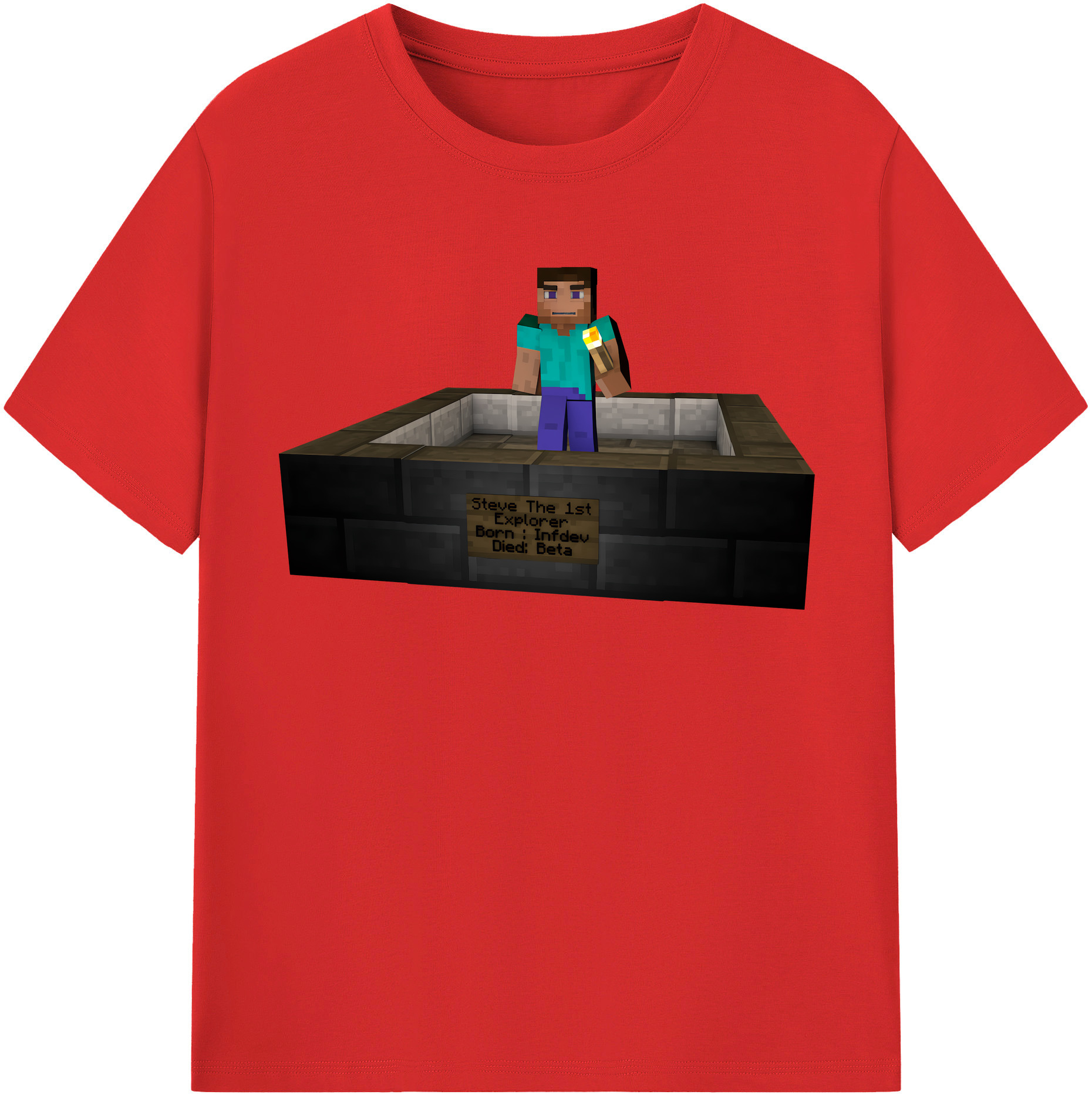 （画像用） マインクラフト ブロックの世界 Minecraft MC Block world レディースカジュアルプリントTシャツ（綿100％）