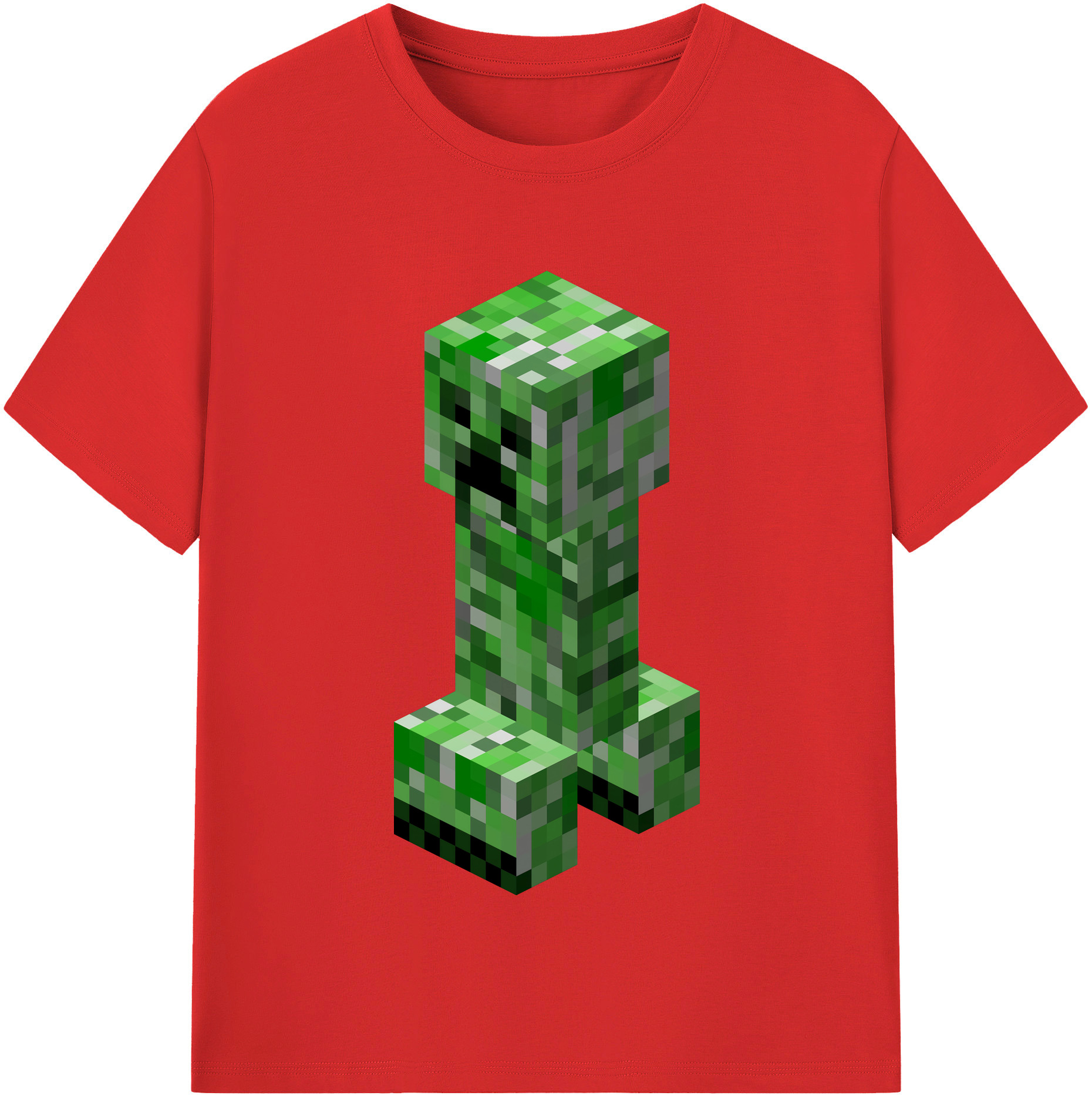 （画像用） マインクラフト ブロックの世界 Minecraft MC Block world レディースカジュアルプリントTシャツ（綿100％）