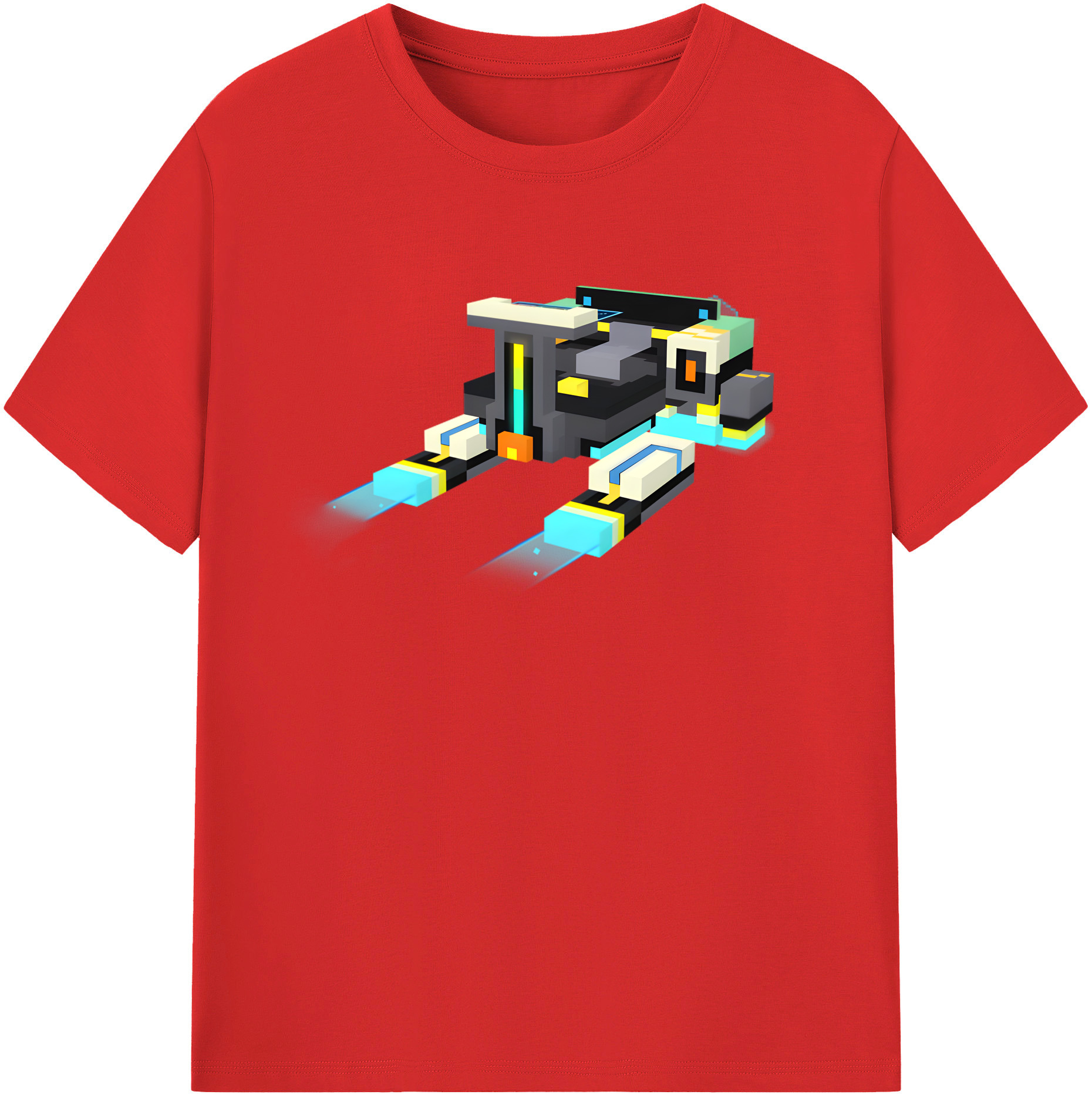 （画像用） マインクラフト ブロックの世界 Minecraft MC Block world レディースカジュアルプリントTシャツ（綿100％）