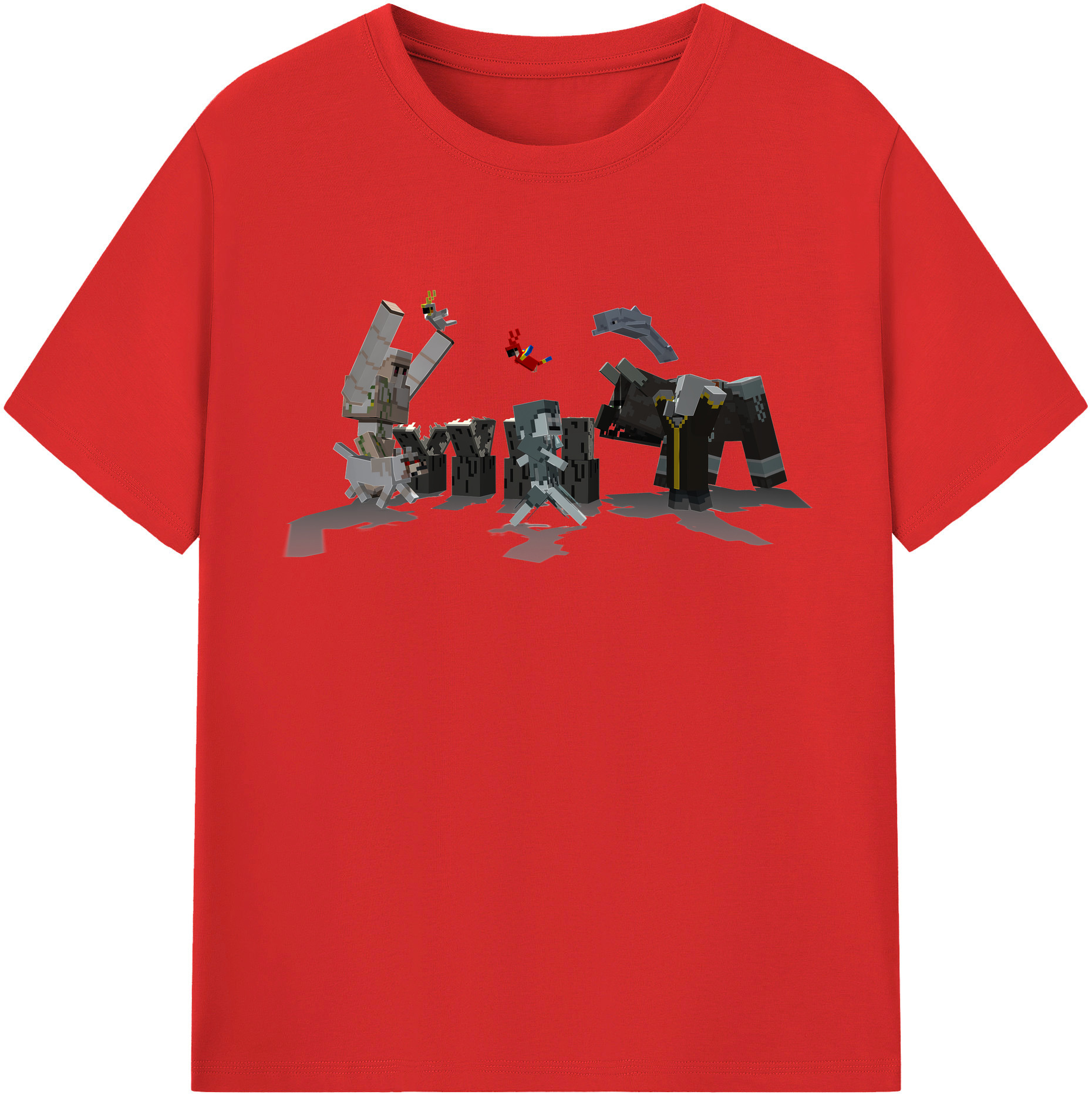 （画像用） マインクラフト ブロックの世界 Minecraft MC Block world レディースカジュアルプリントTシャツ（綿100％）