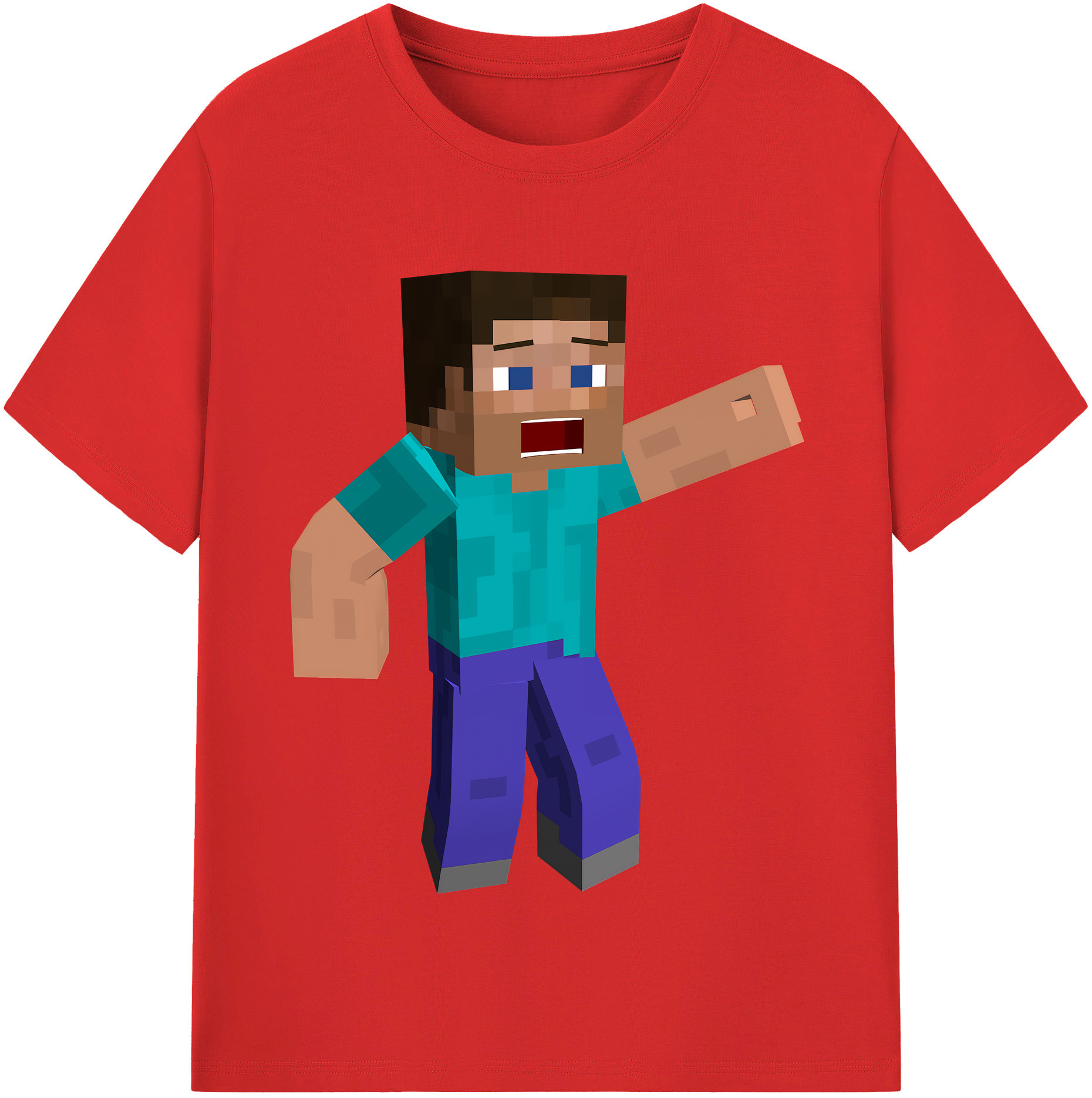 （画像用） マインクラフト ブロックの世界 Minecraft MC Block world レディースカジュアルプリントTシャツ（綿100％）