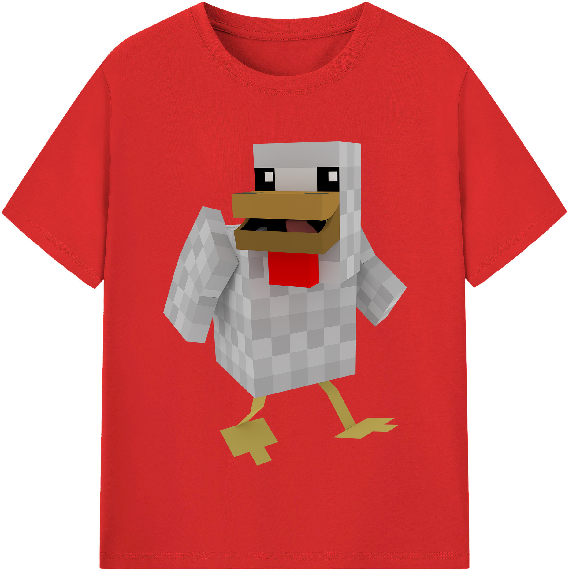 （画像用） マインクラフト ブロックの世界 Minecraft MC Block world レディースカジュアルプリントTシャツ（綿100％）