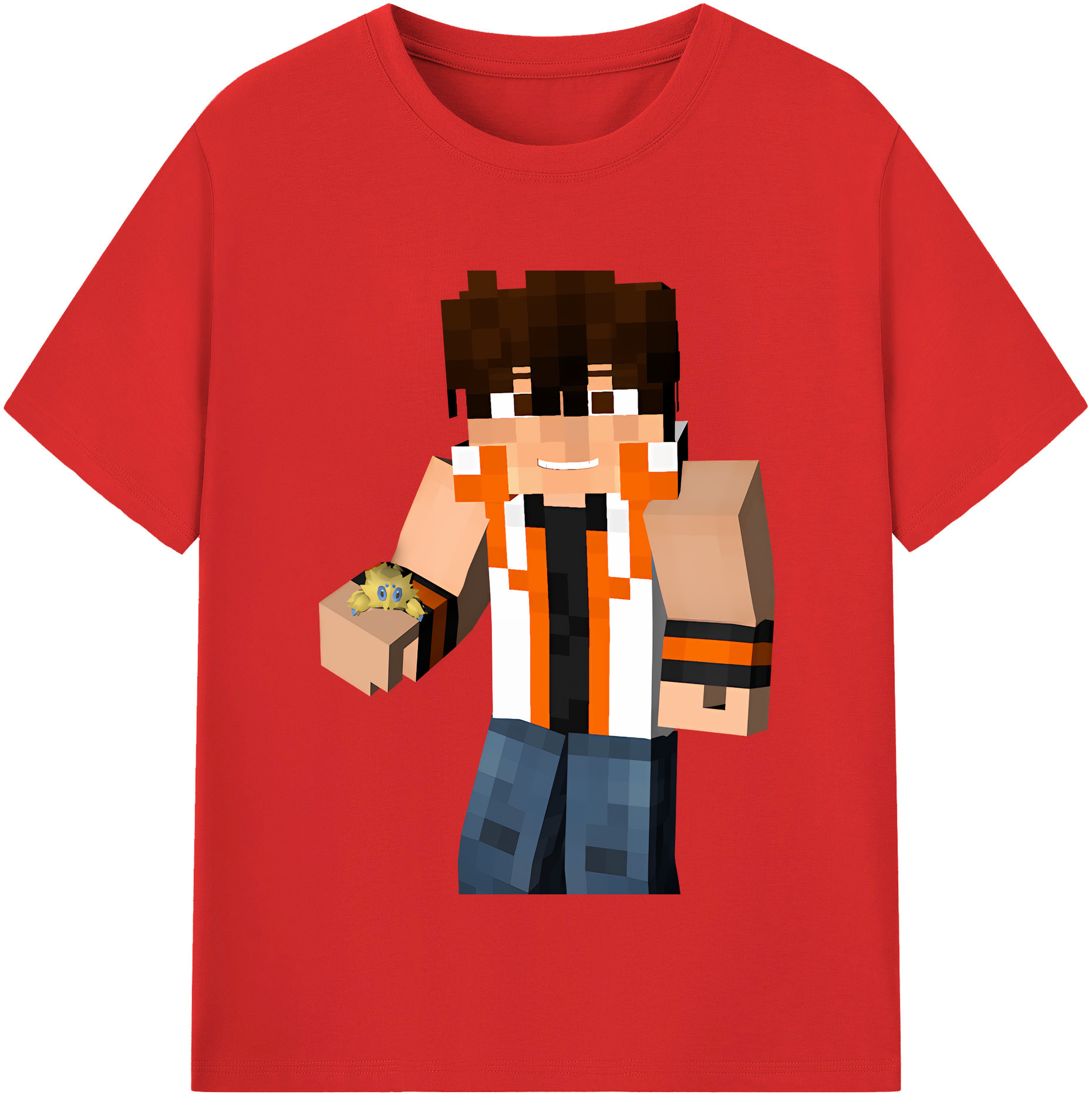 （画像用） マインクラフト ブロックの世界 Minecraft MC Block world レディースカジュアルプリントTシャツ（綿100％）