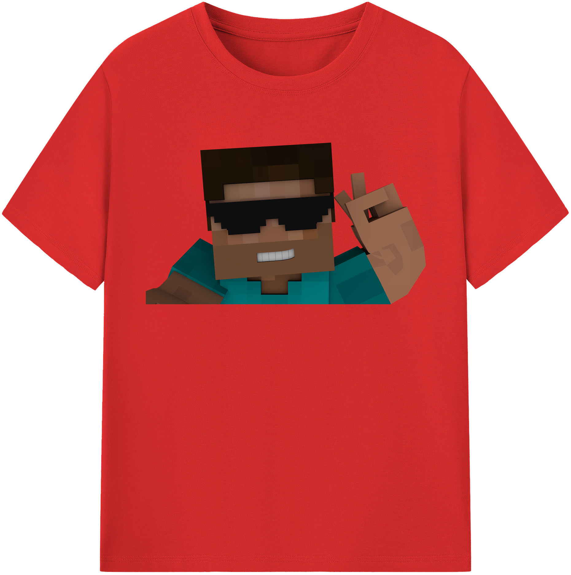 （画像用） マインクラフト ブロックの世界 Minecraft MC Block world レディースカジュアルプリントTシャツ（綿100％）