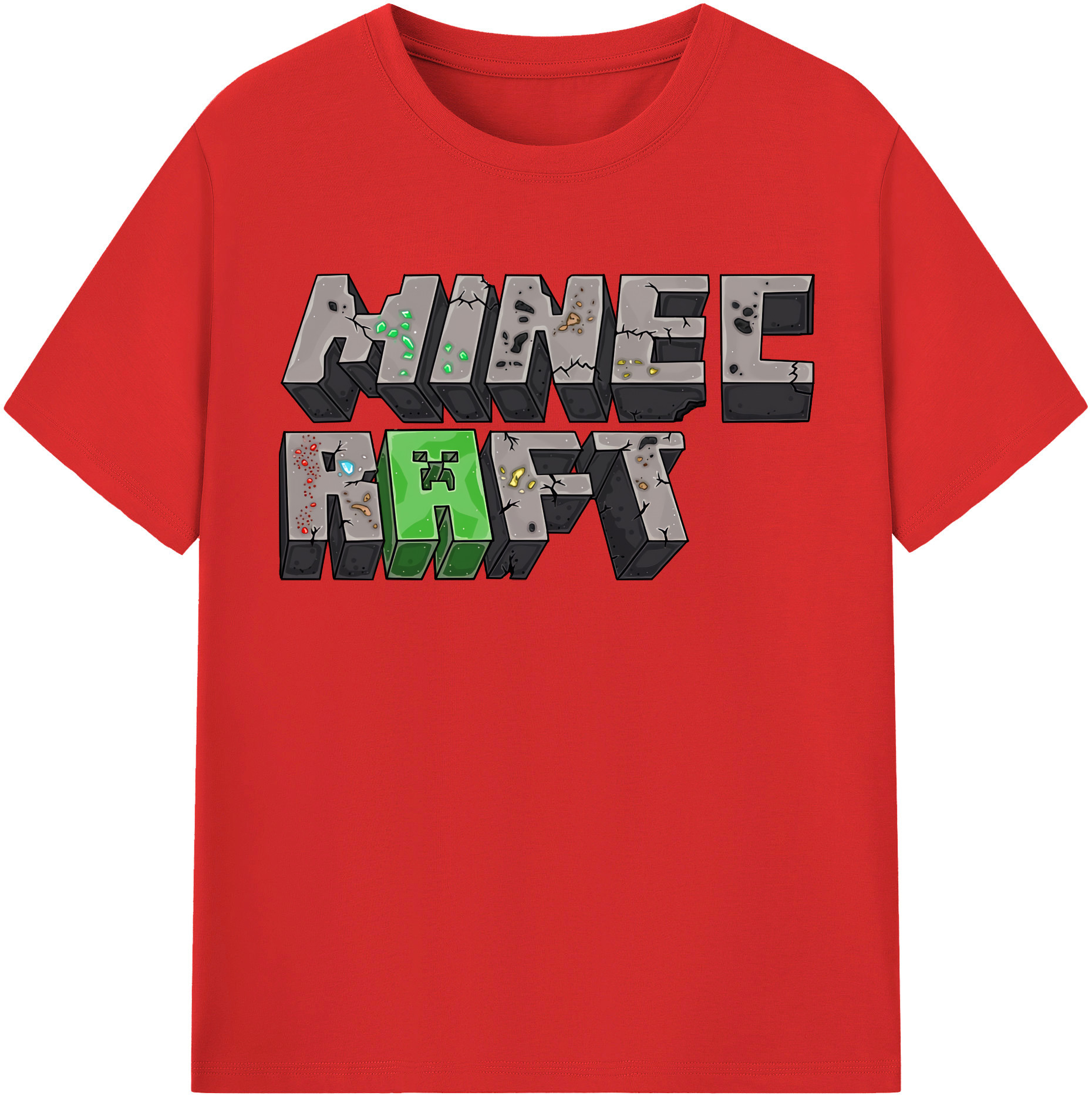 （画像用） マインクラフト ブロックの世界 Minecraft MC Block world レディースカジュアルプリントTシャツ（綿100％）