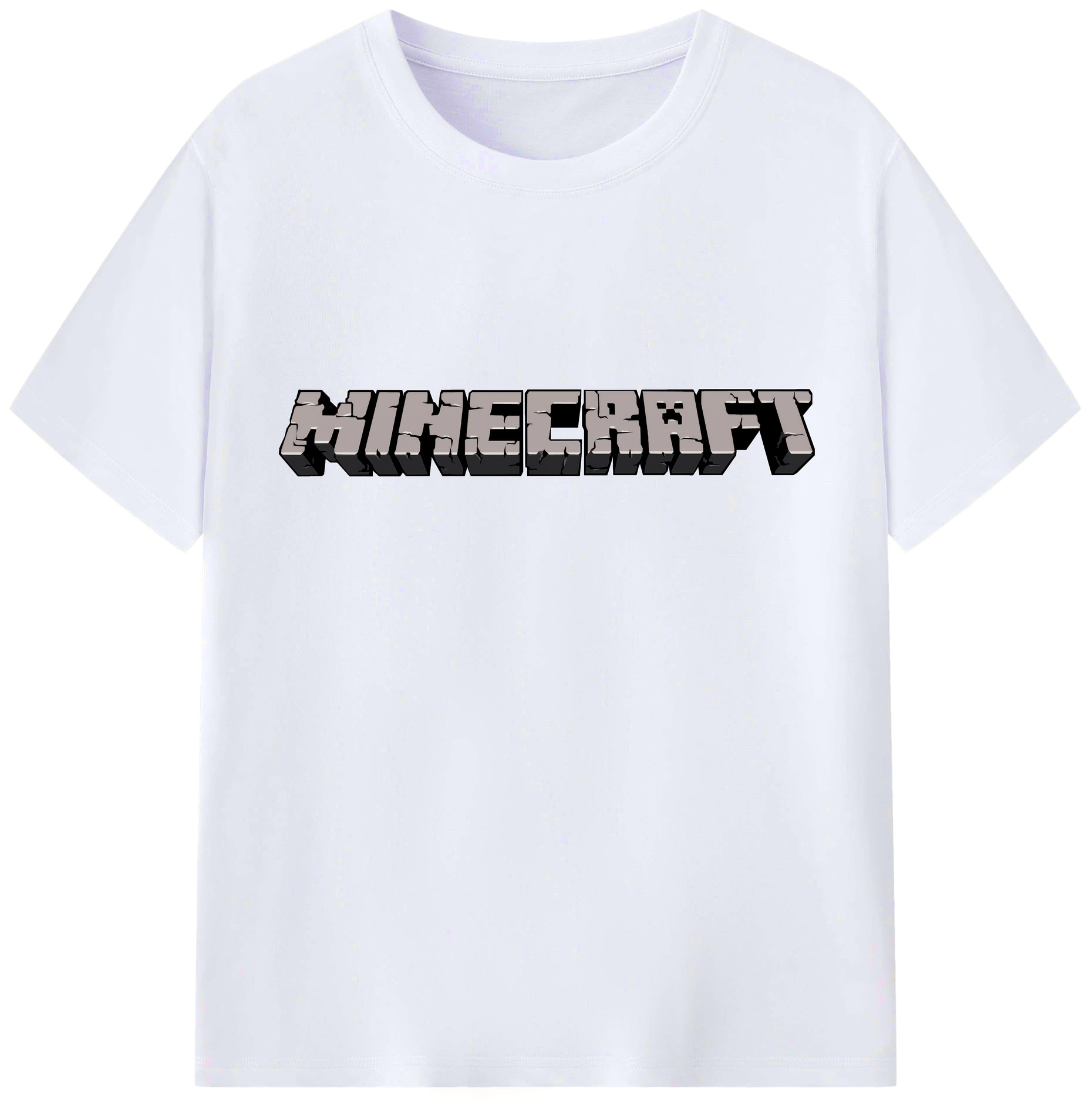 （画像用） マインクラフト ブロックの世界 Minecraft MC Block world レディースカジュアルプリントTシャツ（綿100％）