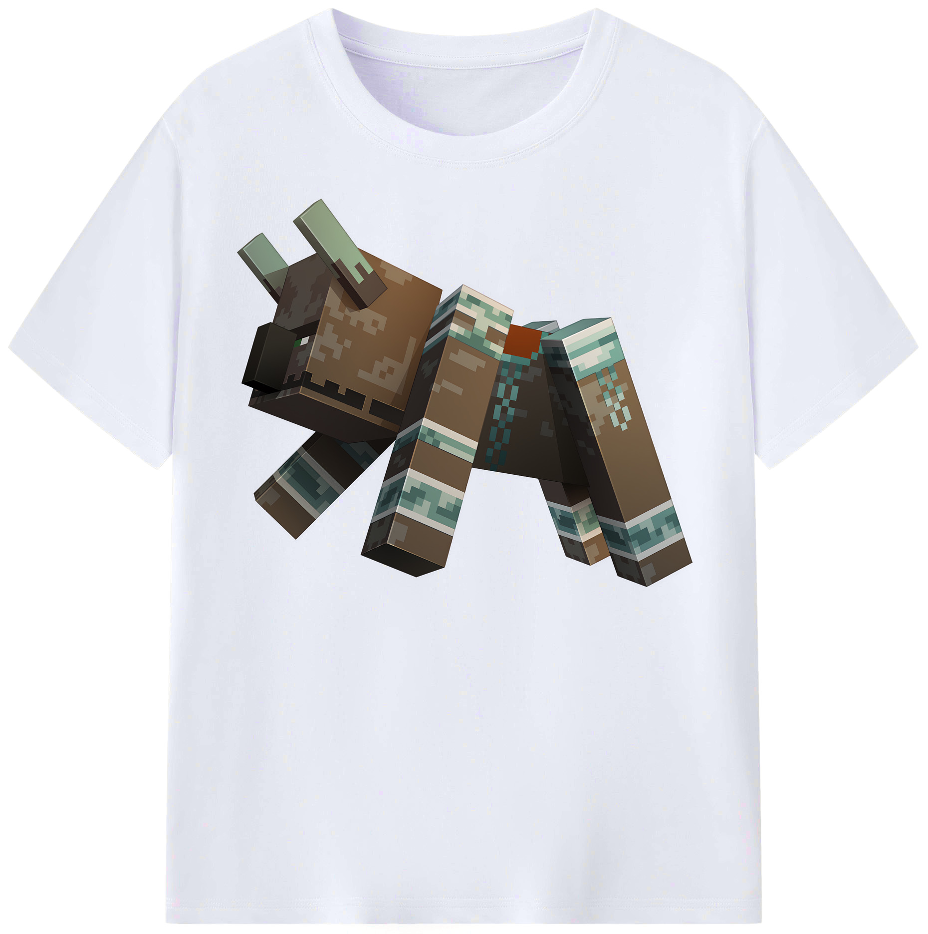 （画像用） マインクラフト ブロックの世界 Minecraft MC Block world レディースカジュアルプリントTシャツ（綿100％）