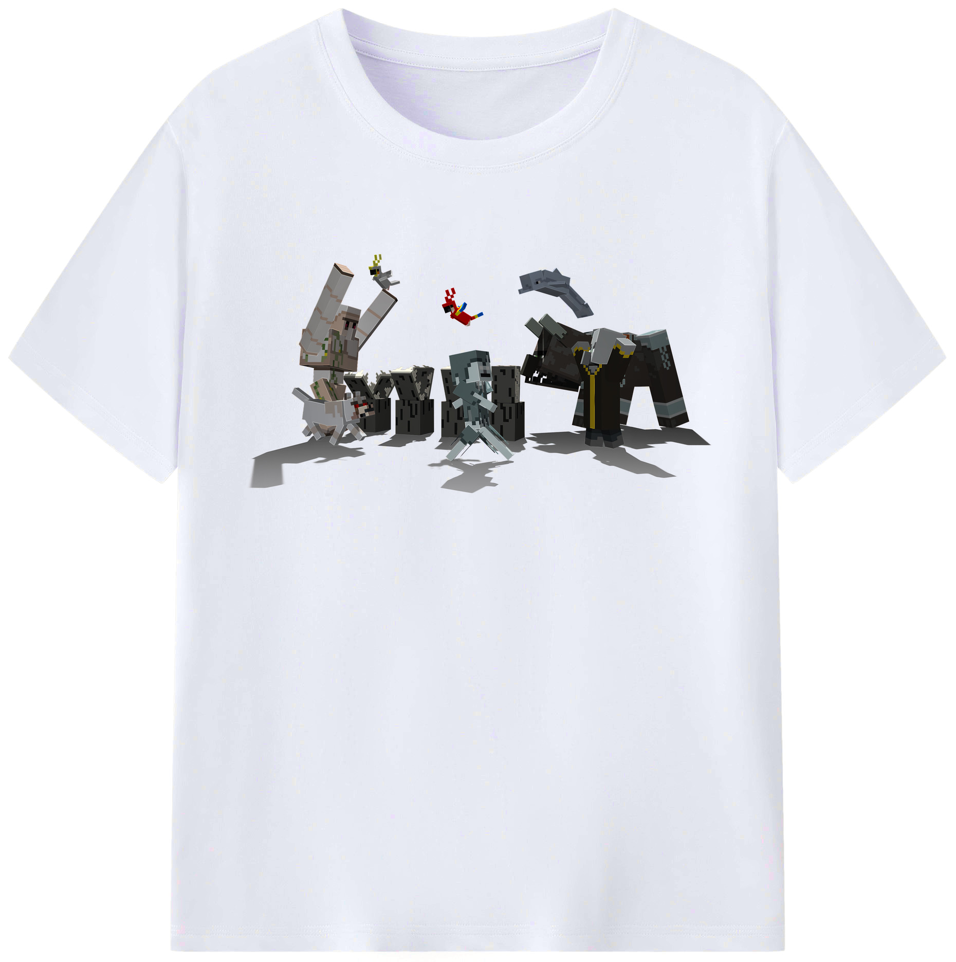 （画像用） マインクラフト ブロックの世界 Minecraft MC Block world レディースカジュアルプリントTシャツ（綿100％）