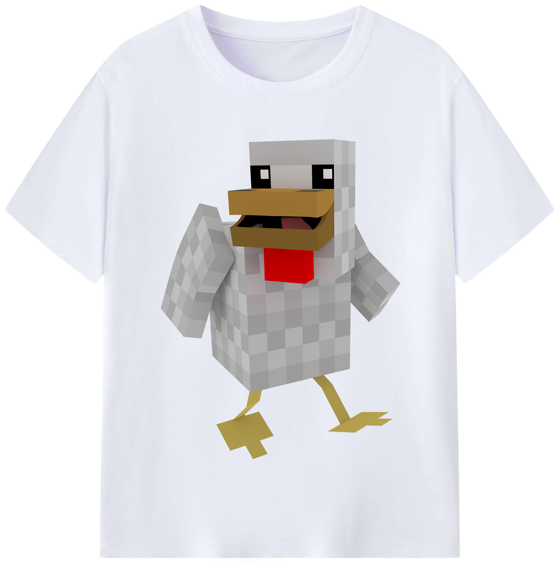 （画像用） マインクラフト ブロックの世界 Minecraft MC Block world レディースカジュアルプリントTシャツ（綿100％）