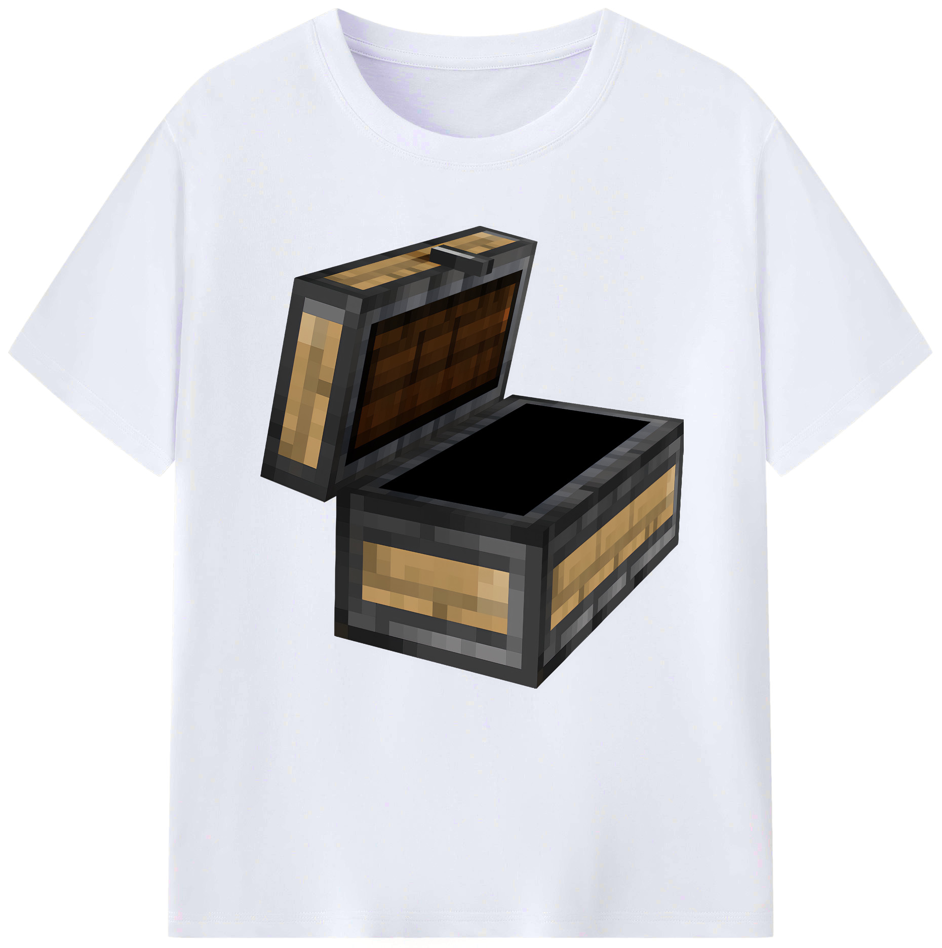 （画像用） マインクラフト ブロックの世界 Minecraft MC Block world レディースカジュアルプリントTシャツ（綿100％）