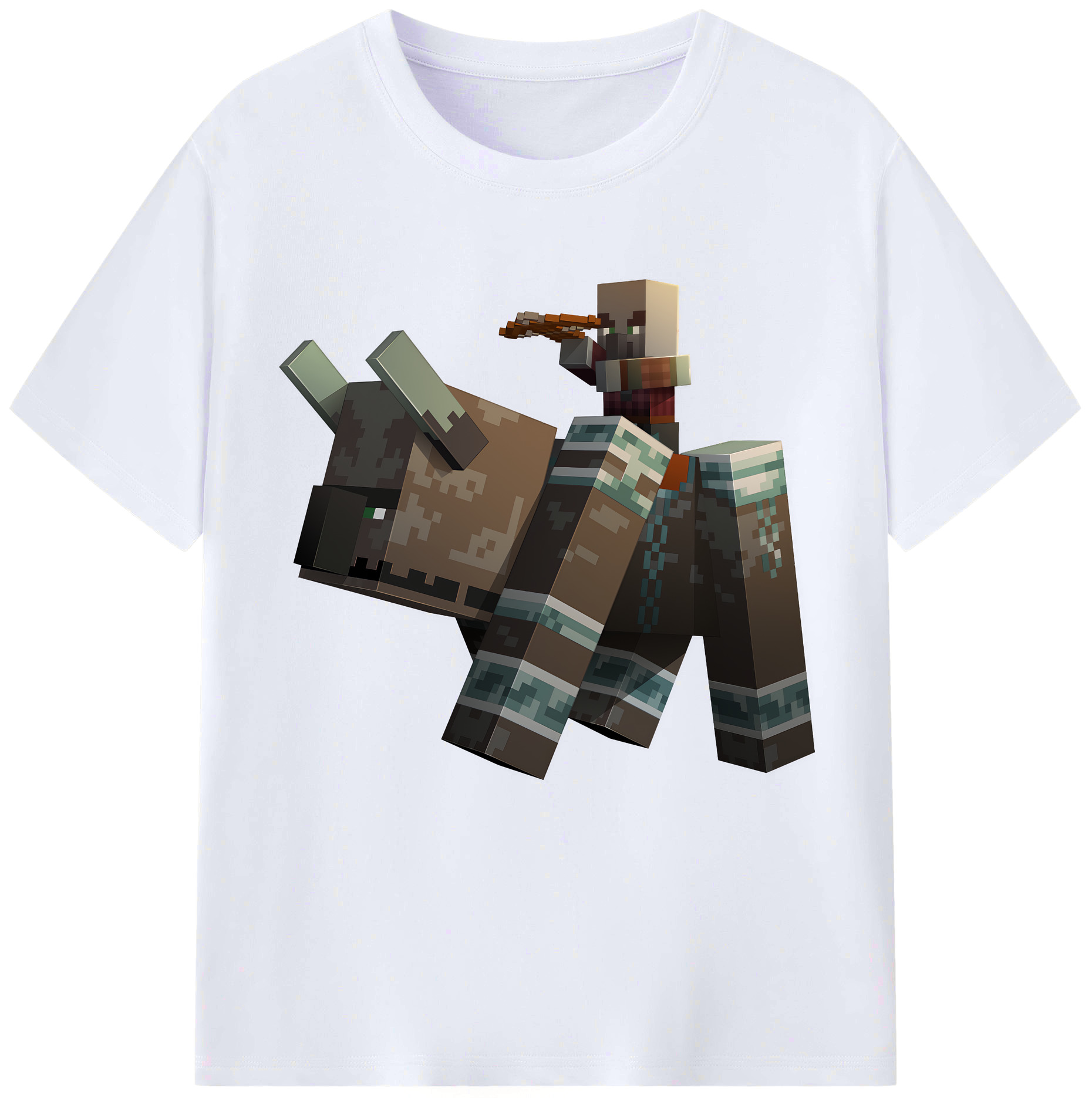 （画像用） マインクラフト ブロックの世界 Minecraft MC Block world レディースカジュアルプリントTシャツ（綿100％）