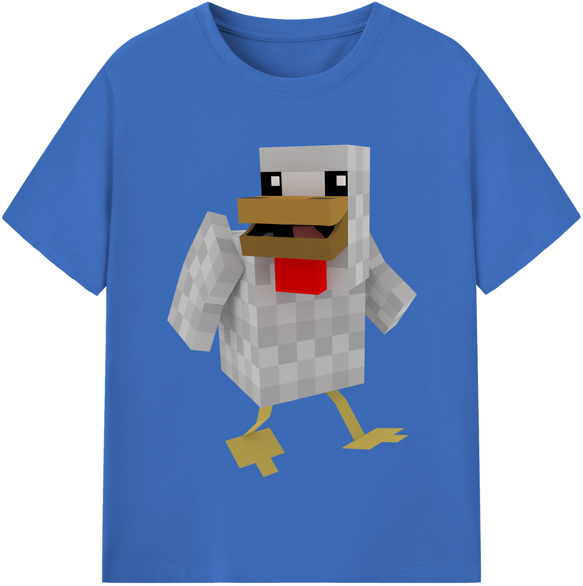 （画像用） マインクラフト ブロックの世界 Minecraft MC Block world 綿100％半袖Tシャツ（フロントプリント）