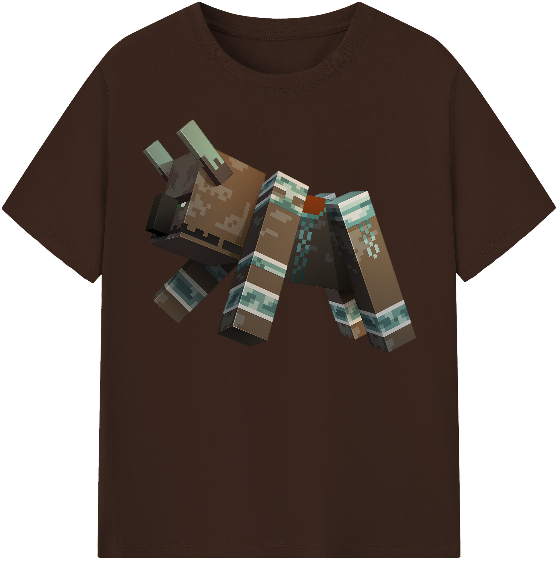 （画像用） マインクラフト ブロックの世界 Minecraft MC Block world 綿100％半袖Tシャツ（フロントプリント）