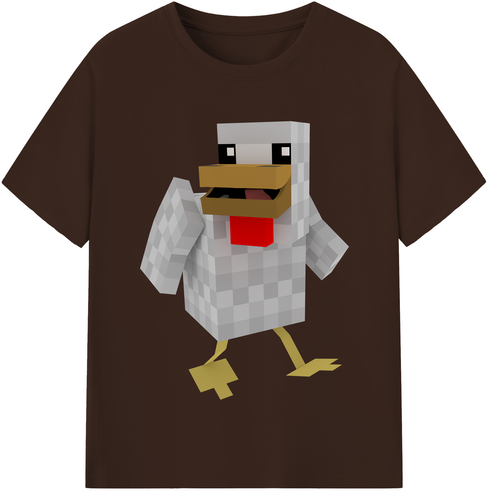 （画像用） マインクラフト ブロックの世界 Minecraft MC Block world 綿100％半袖Tシャツ（フロントプリント）