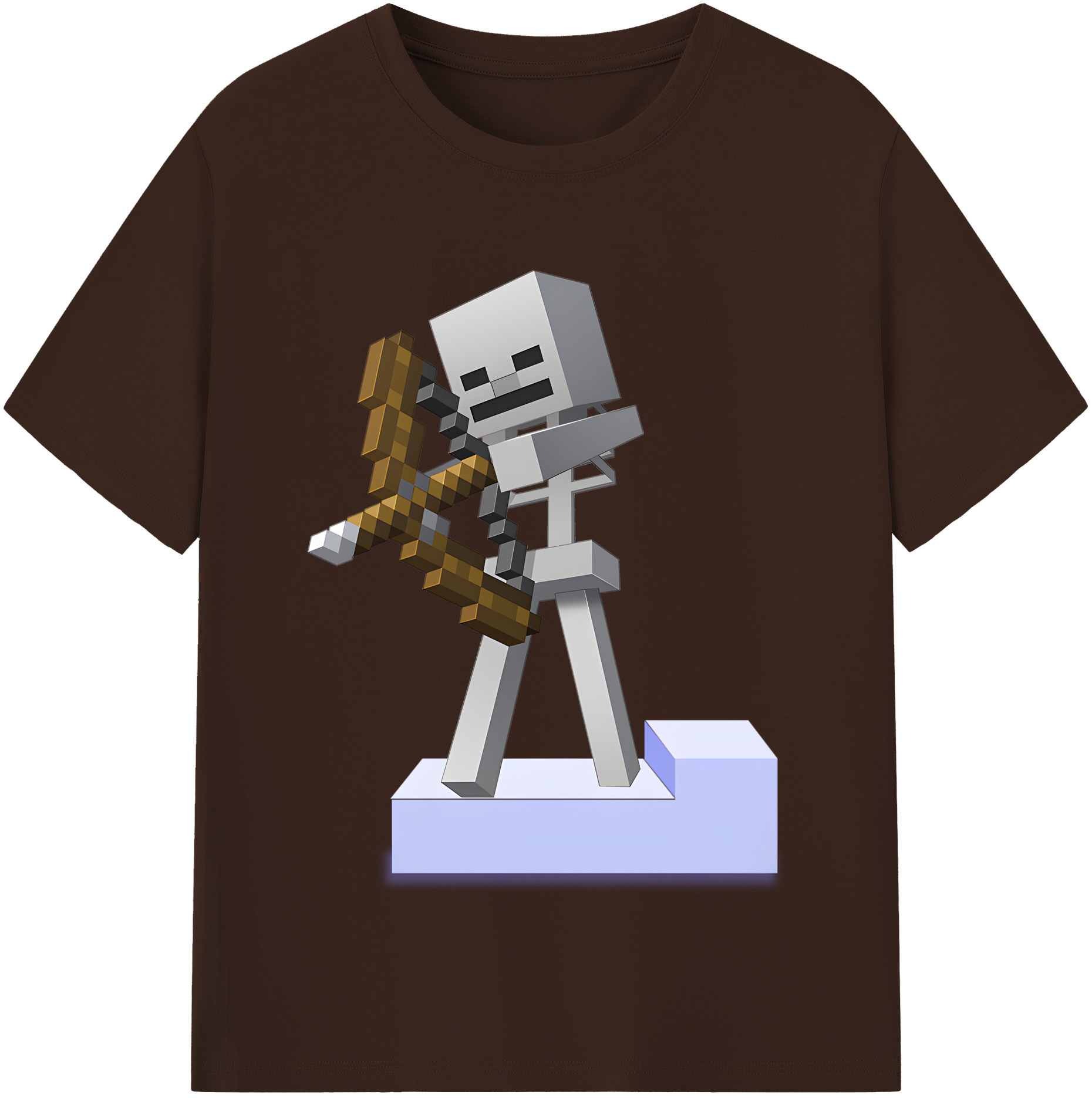 （画像用） マインクラフト ブロックの世界 Minecraft MC Block world 綿100％半袖Tシャツ（フロントプリント）