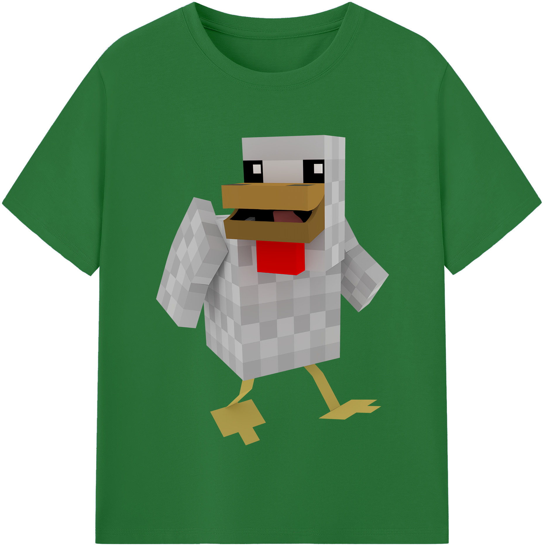 （画像用） マインクラフト ブロックの世界 Minecraft MC Block world 綿100％半袖Tシャツ（フロントプリント）