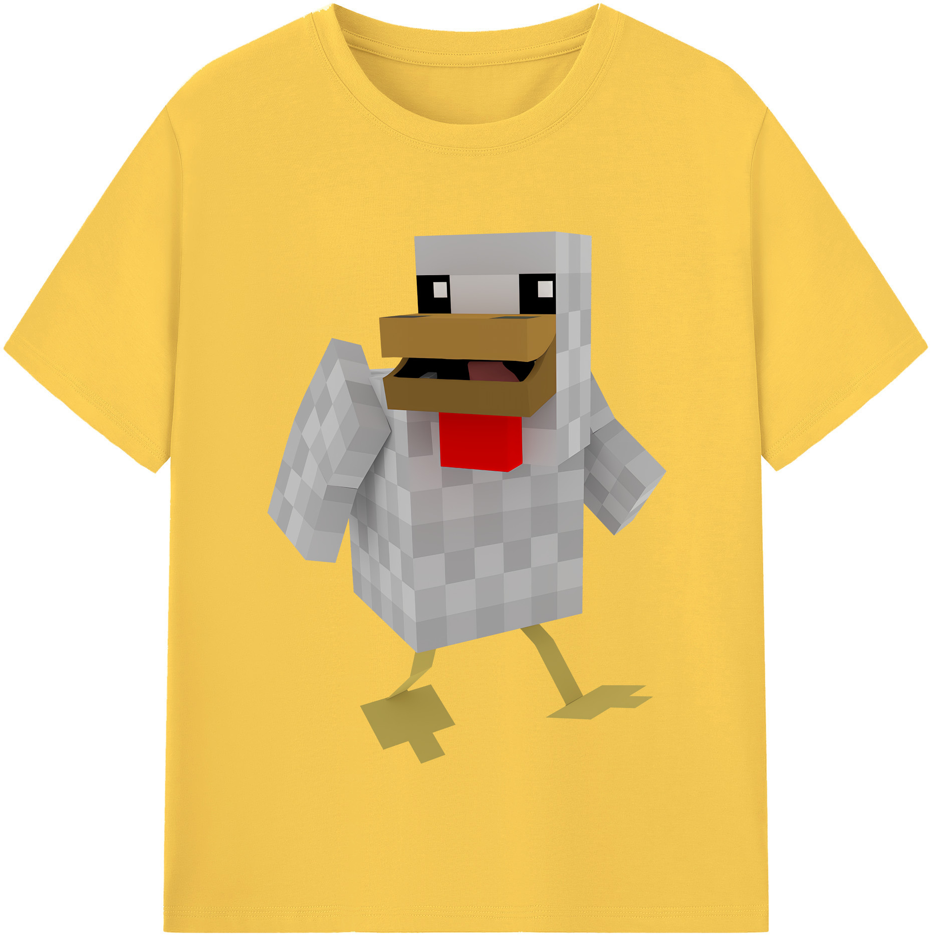 （画像用） マインクラフト ブロックの世界 Minecraft MC Block world 綿100％半袖Tシャツ（フロントプリント）