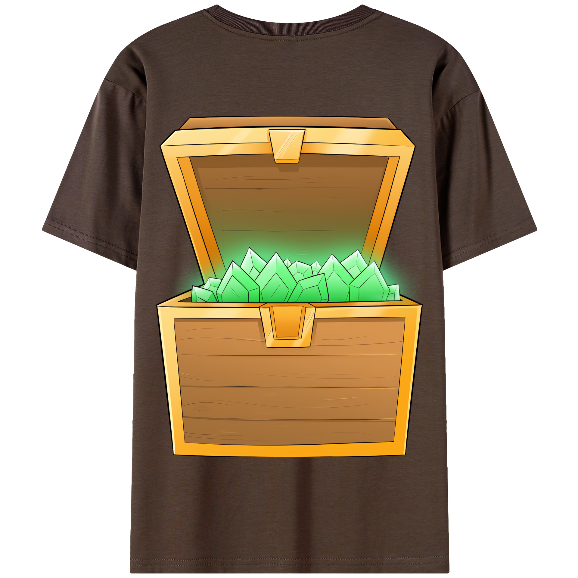 （画像用） マインクラフト ブロックの世界 Minecraft MC Block world 綿100％半袖Tシャツ（背面プリント）