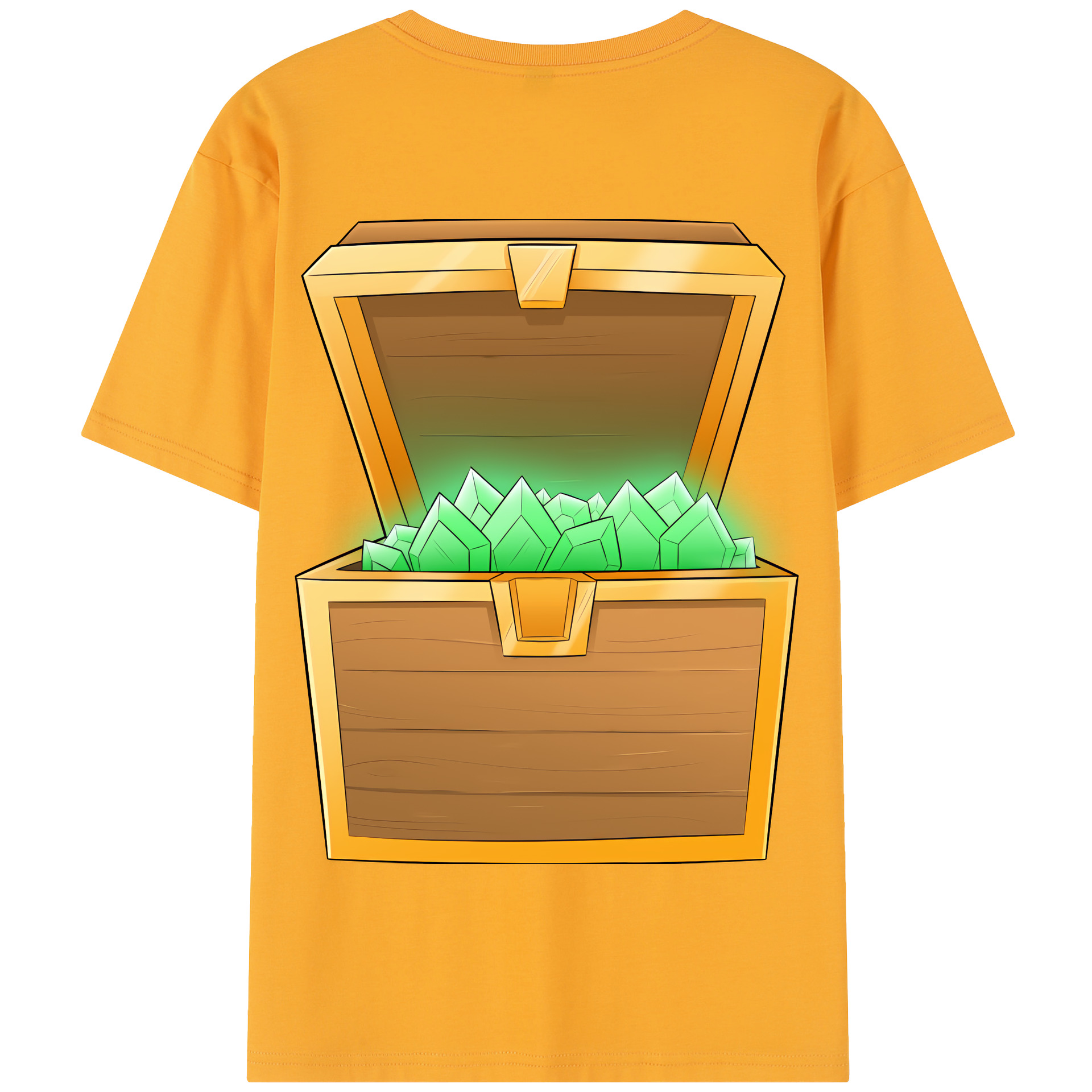 （画像用） マインクラフト ブロックの世界 Minecraft MC Block world 綿100％半袖Tシャツ（背面プリント）