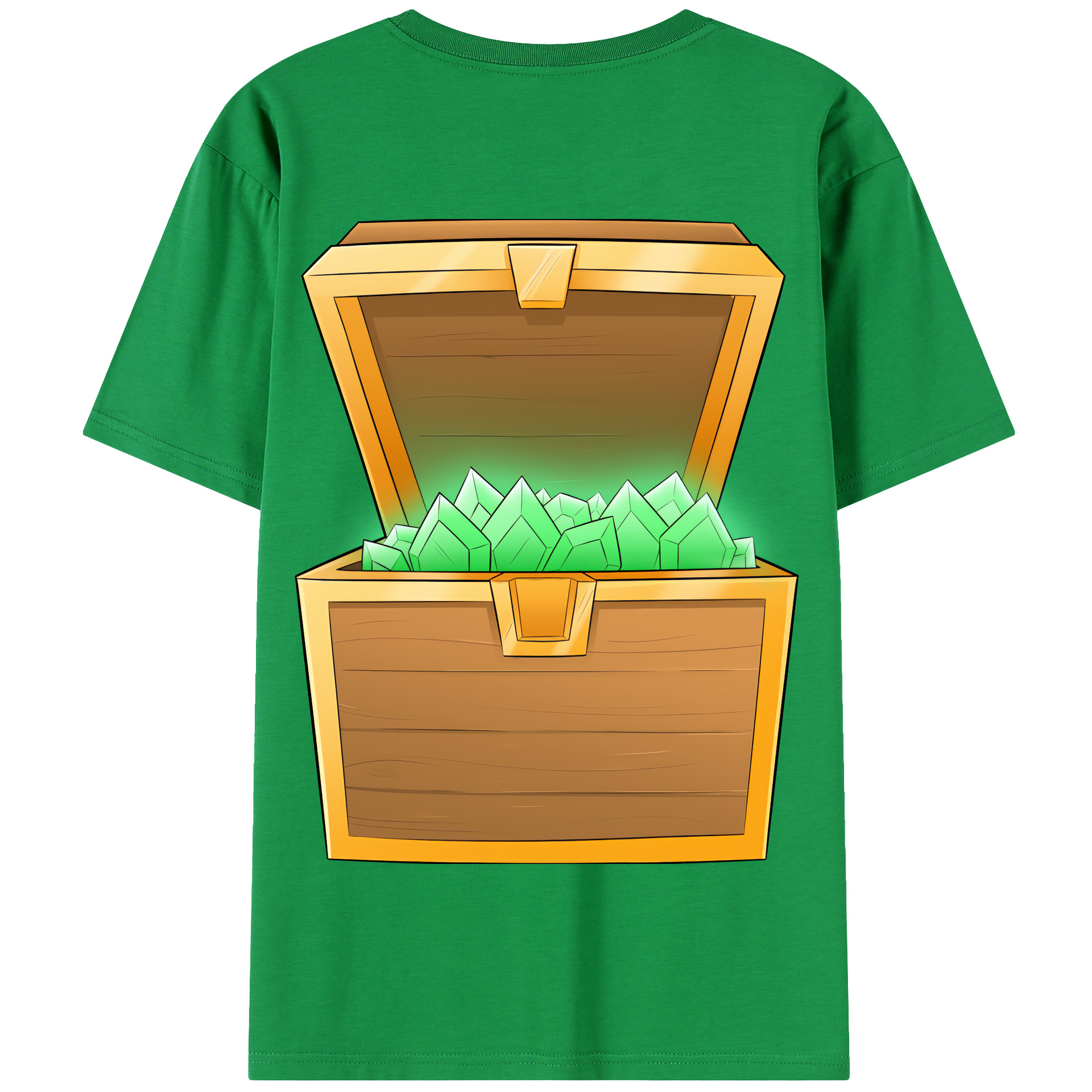 （画像用） マインクラフト ブロックの世界 Minecraft MC Block world 綿100％半袖Tシャツ（背面プリント）