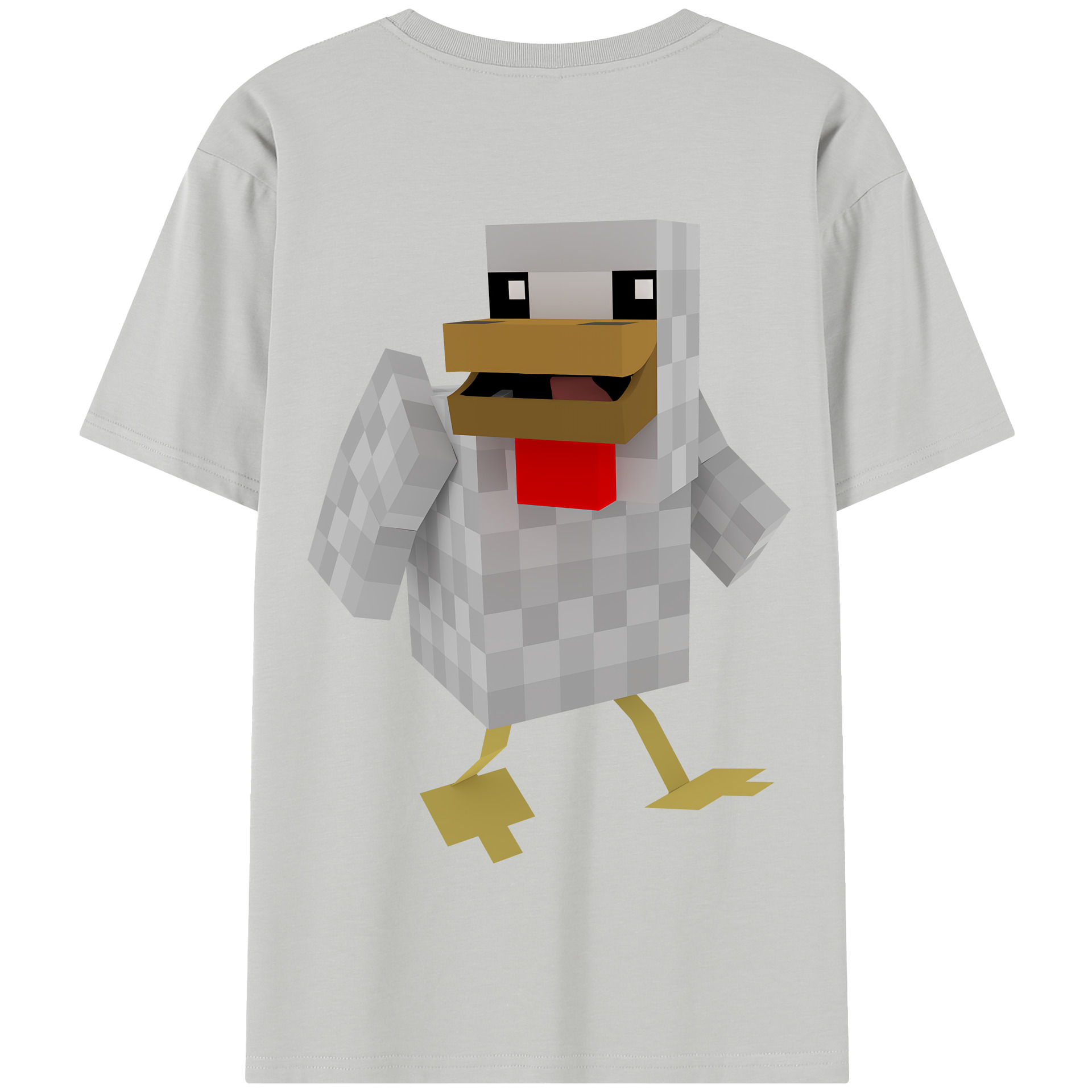 （画像用） マインクラフト ブロックの世界 Minecraft MC Block world 綿100％半袖Tシャツ（背面プリント）