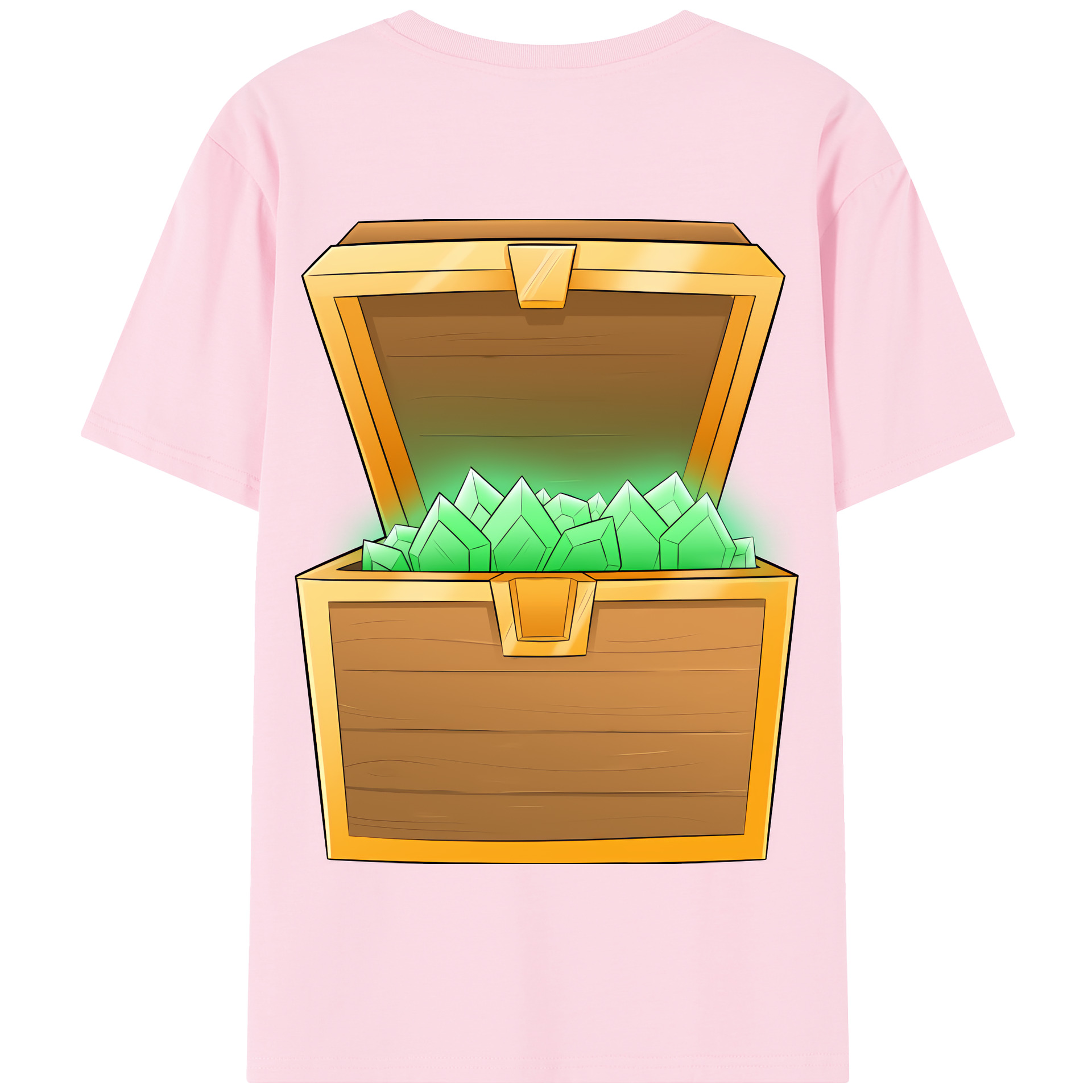（画像用） マインクラフト ブロックの世界 Minecraft MC Block world 綿100％半袖Tシャツ（背面プリント）