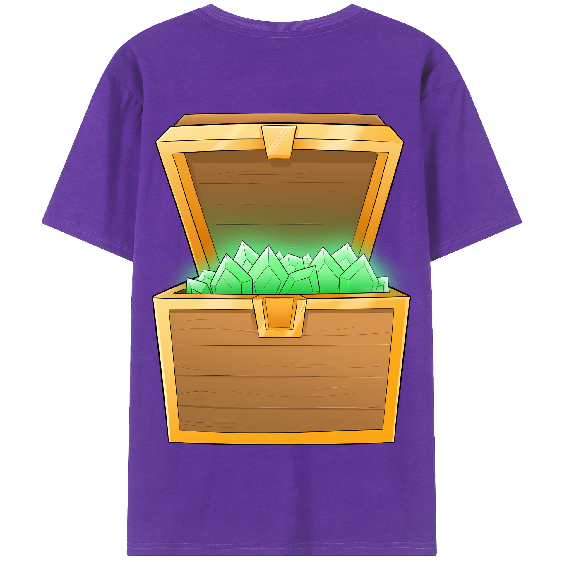 （画像用） マインクラフト ブロックの世界 Minecraft MC Block world 綿100％半袖Tシャツ（背面プリント）