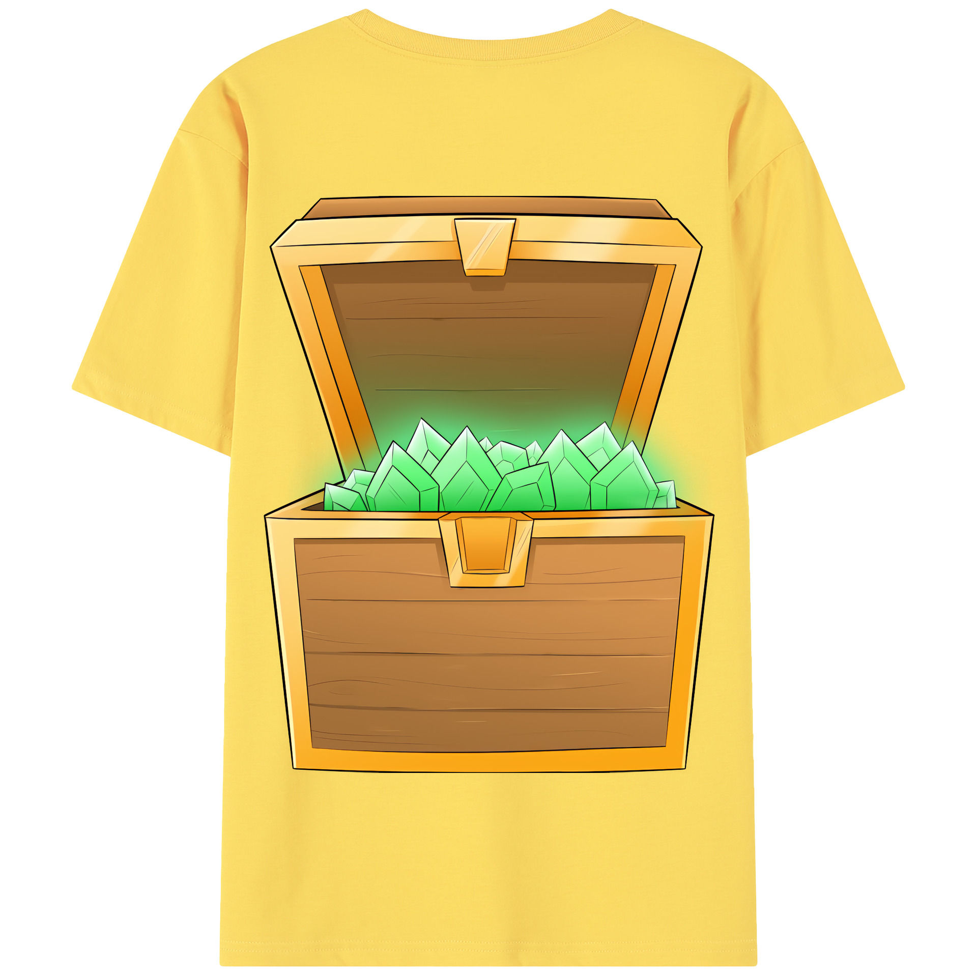 （画像用） マインクラフト ブロックの世界 Minecraft MC Block world 綿100％半袖Tシャツ（背面プリント）
